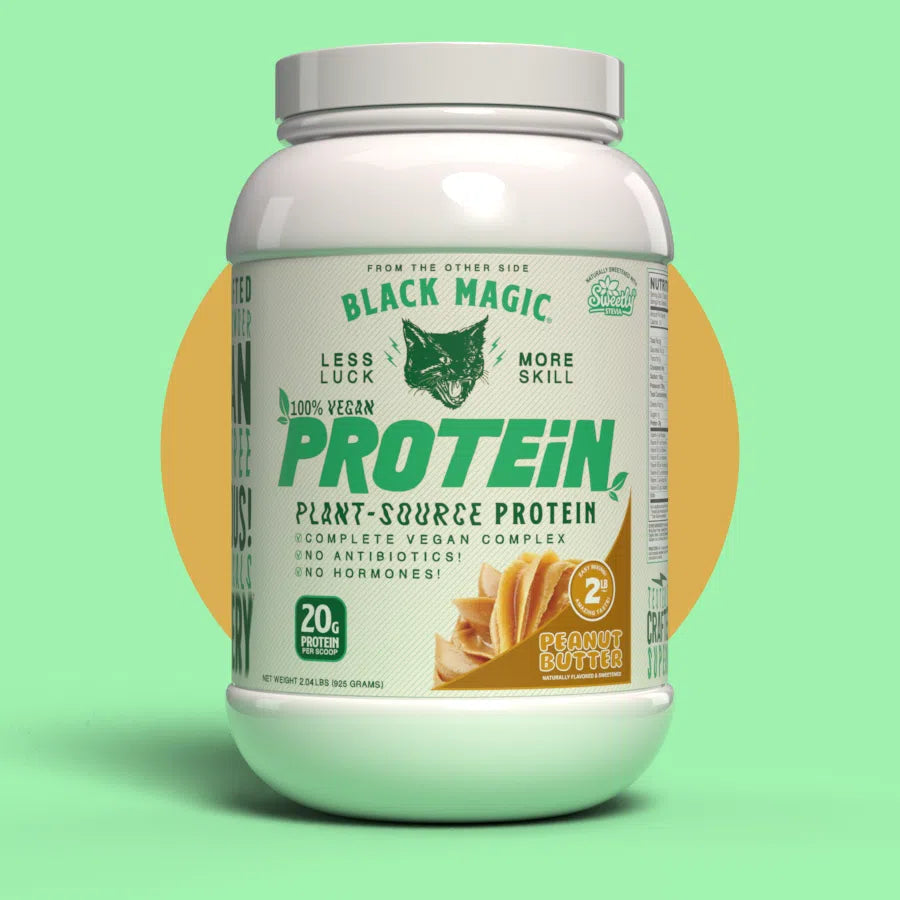 Black Magic 100% Vegan Plant-Based Protein Powder - Organic, Gluten-Free & Dairy-Free for Muscle Recovery & Weight Loss - Perfect for Smoothies, Baking & Post-Workout Shakes