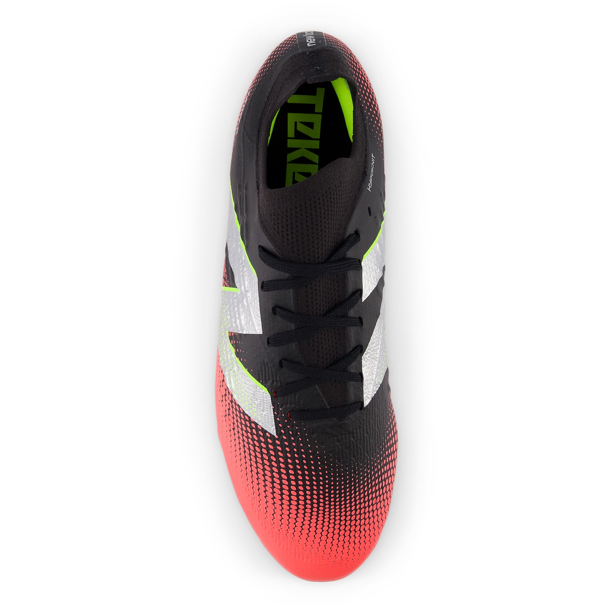 New Balance Tekela Magia Low Laced V4+ FG Soccer Cleats for Men - Black/Energy Red/Hi Lite - Lightweight Football Shoes for Artificial Grass & Firm Ground - Perfect for Training & Match Play