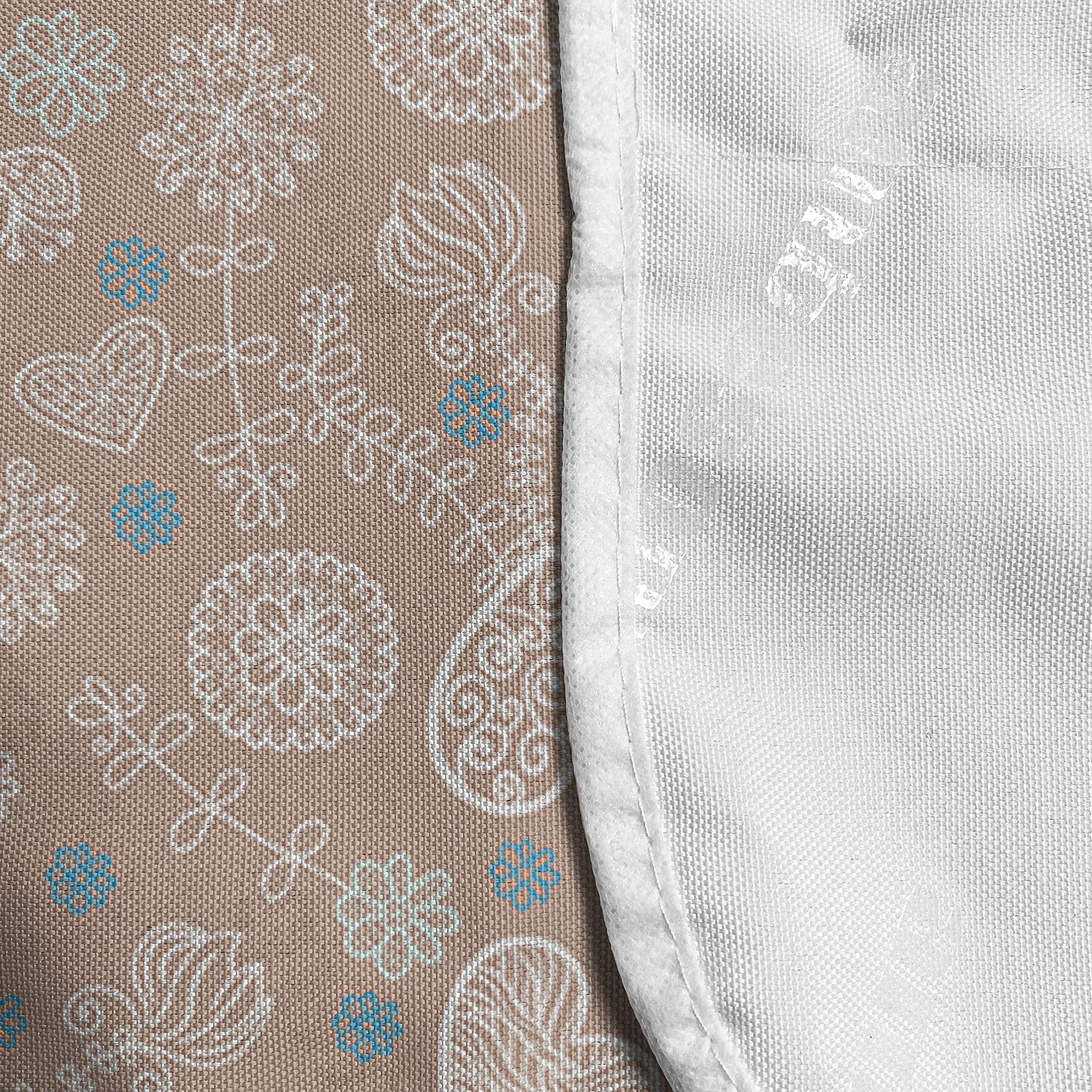 Ambesonne Mint Microwave Cover - Floral Hearts Leaves Design, Waterproof Kitchen Organizer with Pockets, 36