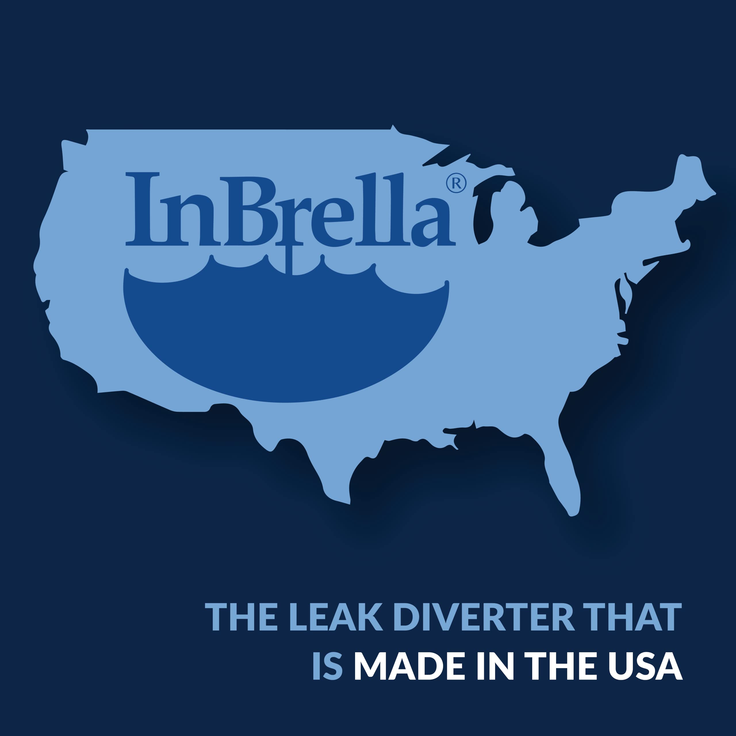 InBrella Reusable 2' x 4' White Ceiling Tile Leak Diverter Kit - Emergency Roof & Ceiling Leak Repair for Roofing, Plumbing & Refrigeration Pipes - Perfect for Acoustic & Drop Ceiling Tiles in Homes, Offices & Commercial Buildings