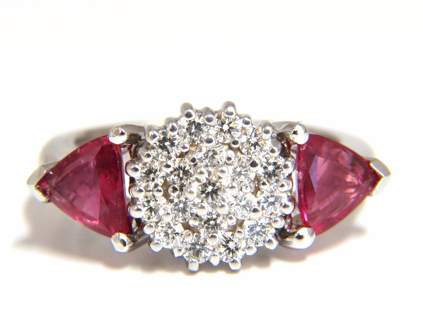 2.00 Carat Natural Pink Sapphire & Diamond Ring in 14K Gold - Elegant Circular Cluster Design for Engagement, Wedding & Special Occasions