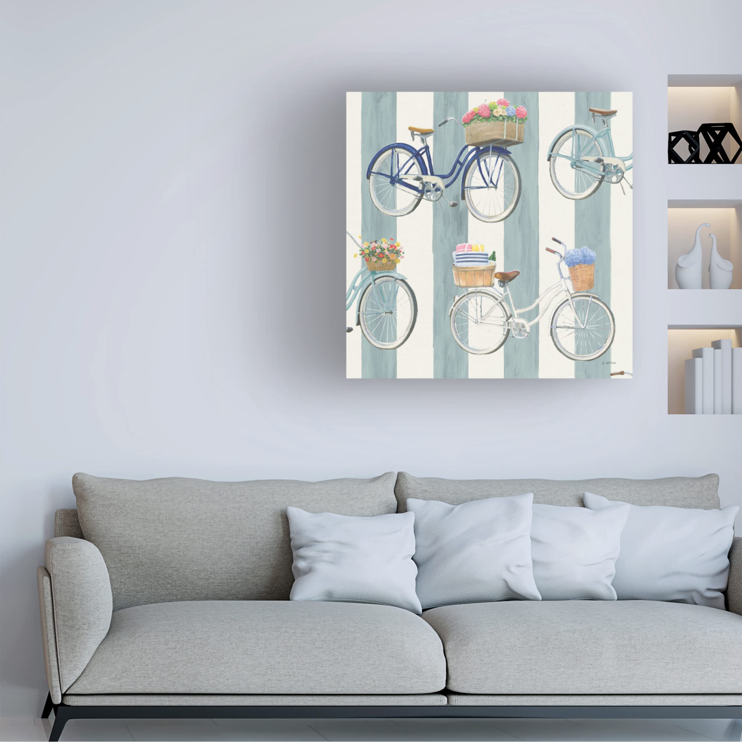 James Wiens 'Beach Time Pattern V' Canvas Wall Art Print - Coastal Decor for Living Room, Bedroom & Office - Trademark Fine Art Collection