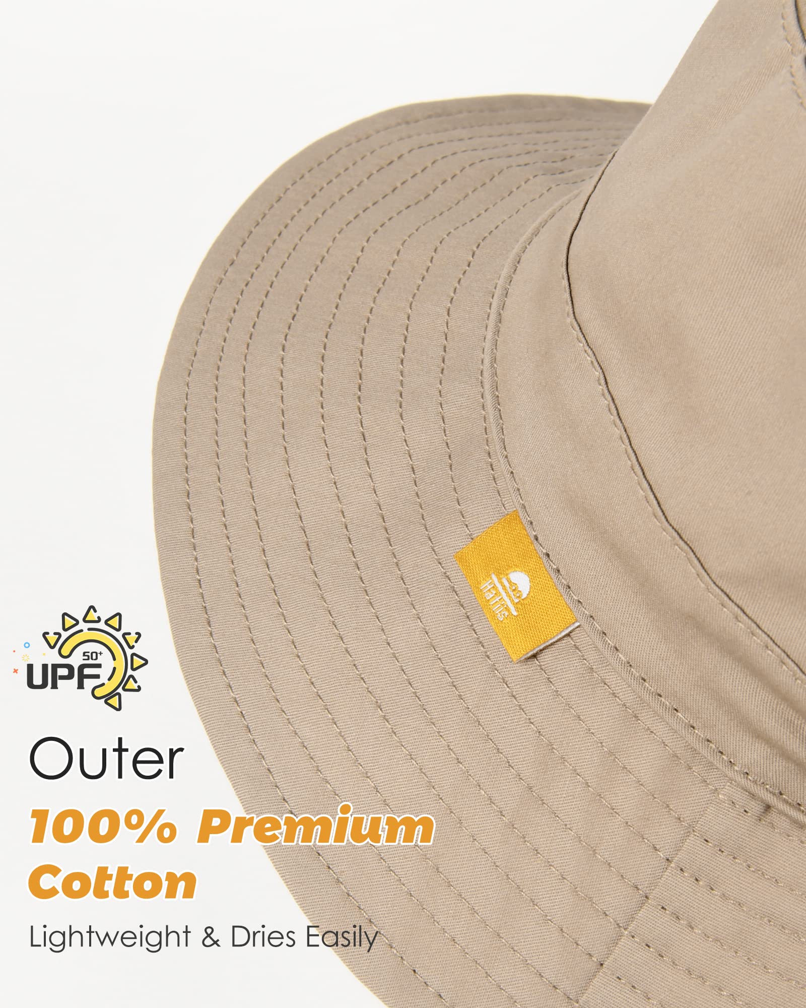 Baby Sun Hat for Boys & Girls - UPF 50+ UV Protection Summer Bucket Hat for Toddlers & Kids - Breathable Cotton Beach Hat for Outdoor Play, Pool & Travel