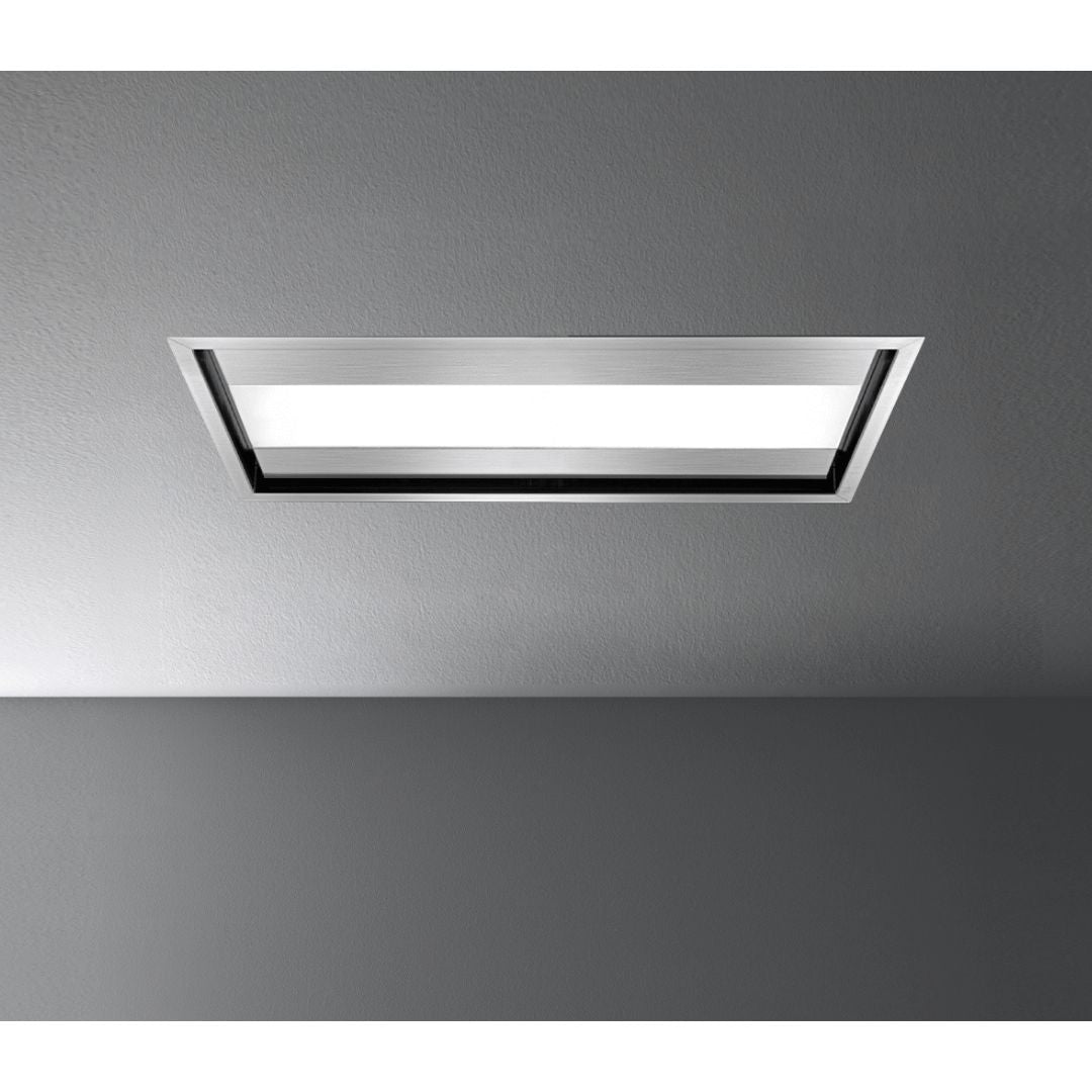 Falmec Nuvola 36 Inch 600 CFM Flush Mount Ceiling Range Hood - Stainless Steel with Color Options - Powerful Motor Included (FDNUV36C6SS R1) - Perfect for Modern Kitchens & Open-Concept Homes