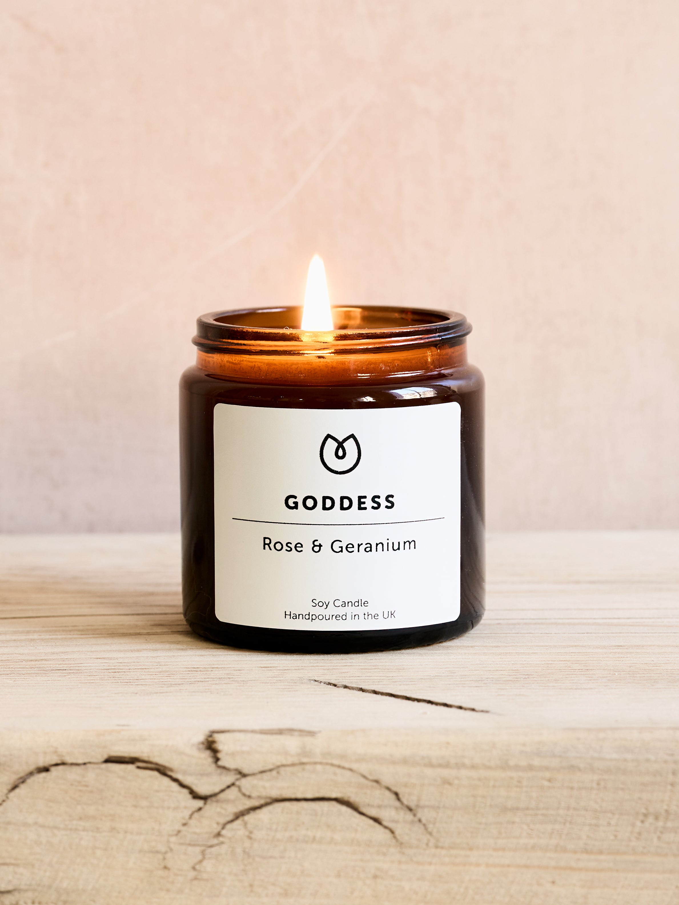 Yogamatters Goddess Candle - Rose & Geranium Scented Soy Wax Candle for Yoga, Meditation & Relaxation | Perfect for Home Spa, Bath & Bedroom