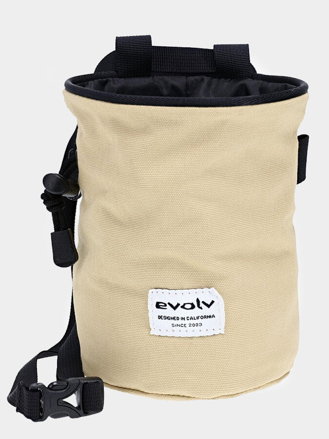 Evolv Canvas Chalk Bag for Rock Climbing & Bouldering - Lightweight Chalk Pouch with Belt Loop for Gym Training & Outdoor Adventures