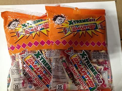 Smarties X-Treme Sour Candy - 2 Bags (6oz Each) | Bulk Sour Candy for Parties, Halloween Treats & Office Snacks | Gluten Free, Vegan Friendly Candy