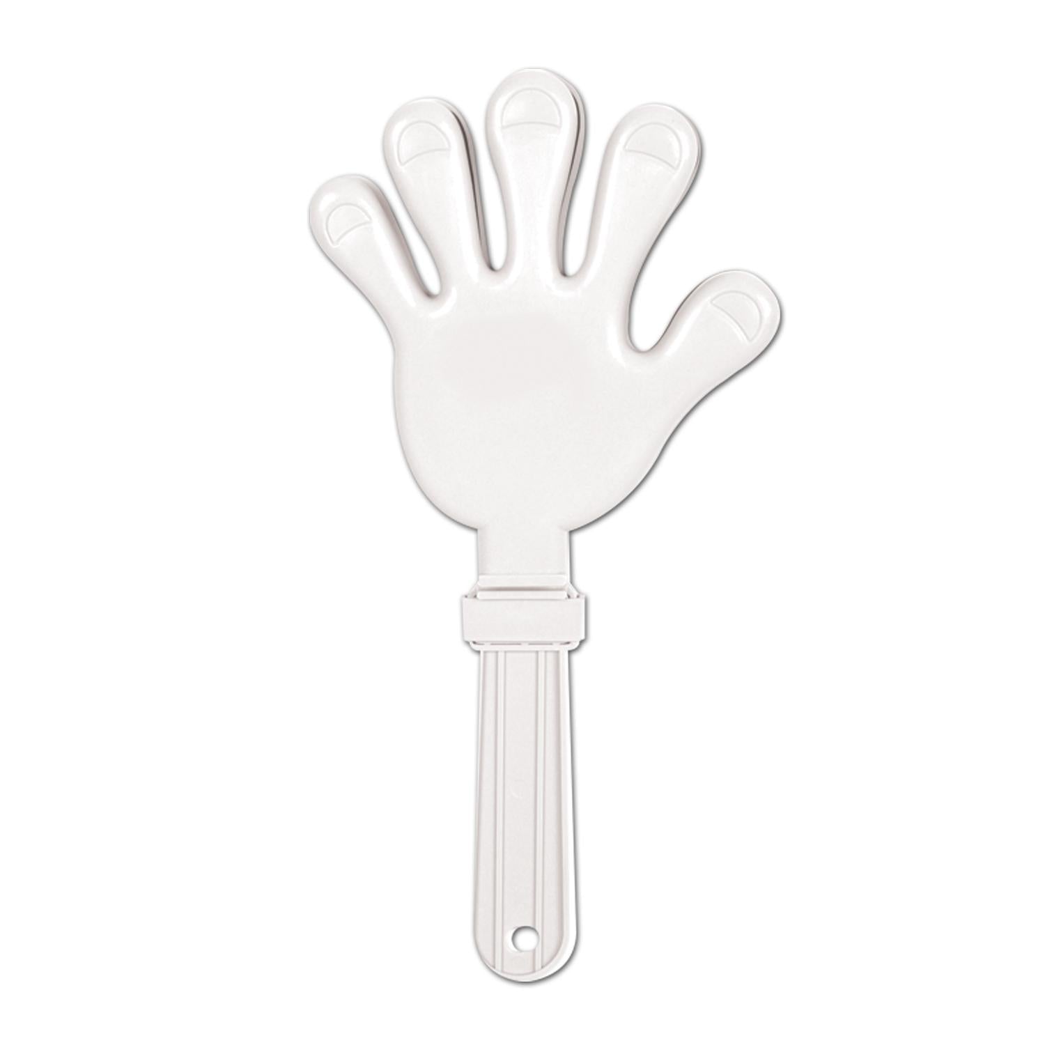 12 Pack Beistle Giant Hand Party Clappers - White Noise Makers for Sports Games, Cheerleading, Birthday Parties & Celebrations