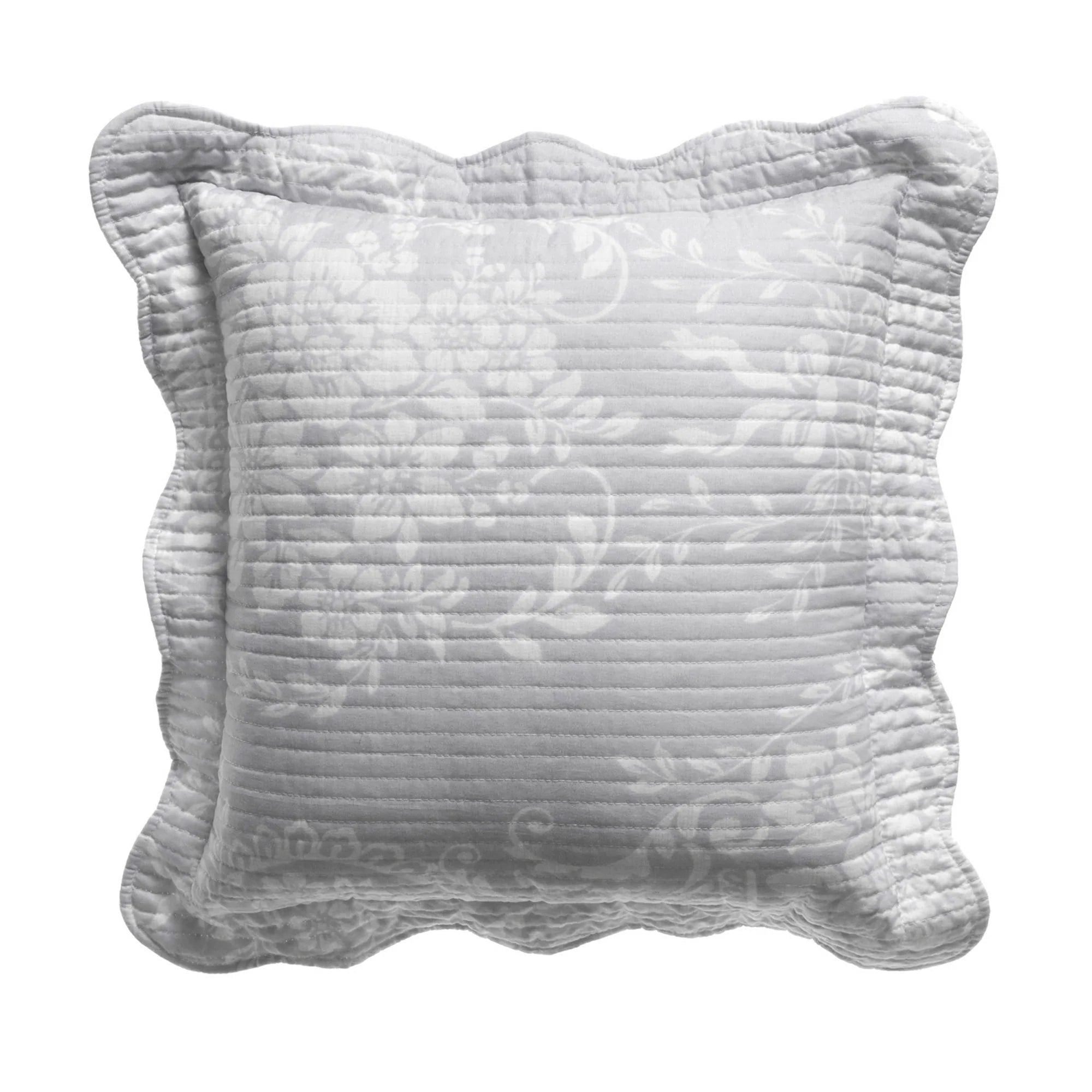 Premium Florence Grey Square Throw Pillow 17x17 Inches - Soft Filled Cushion for Sofa, Bed & Home Decor by Bianca - Perfect for Living Room, Bedroom & Cozy Spaces