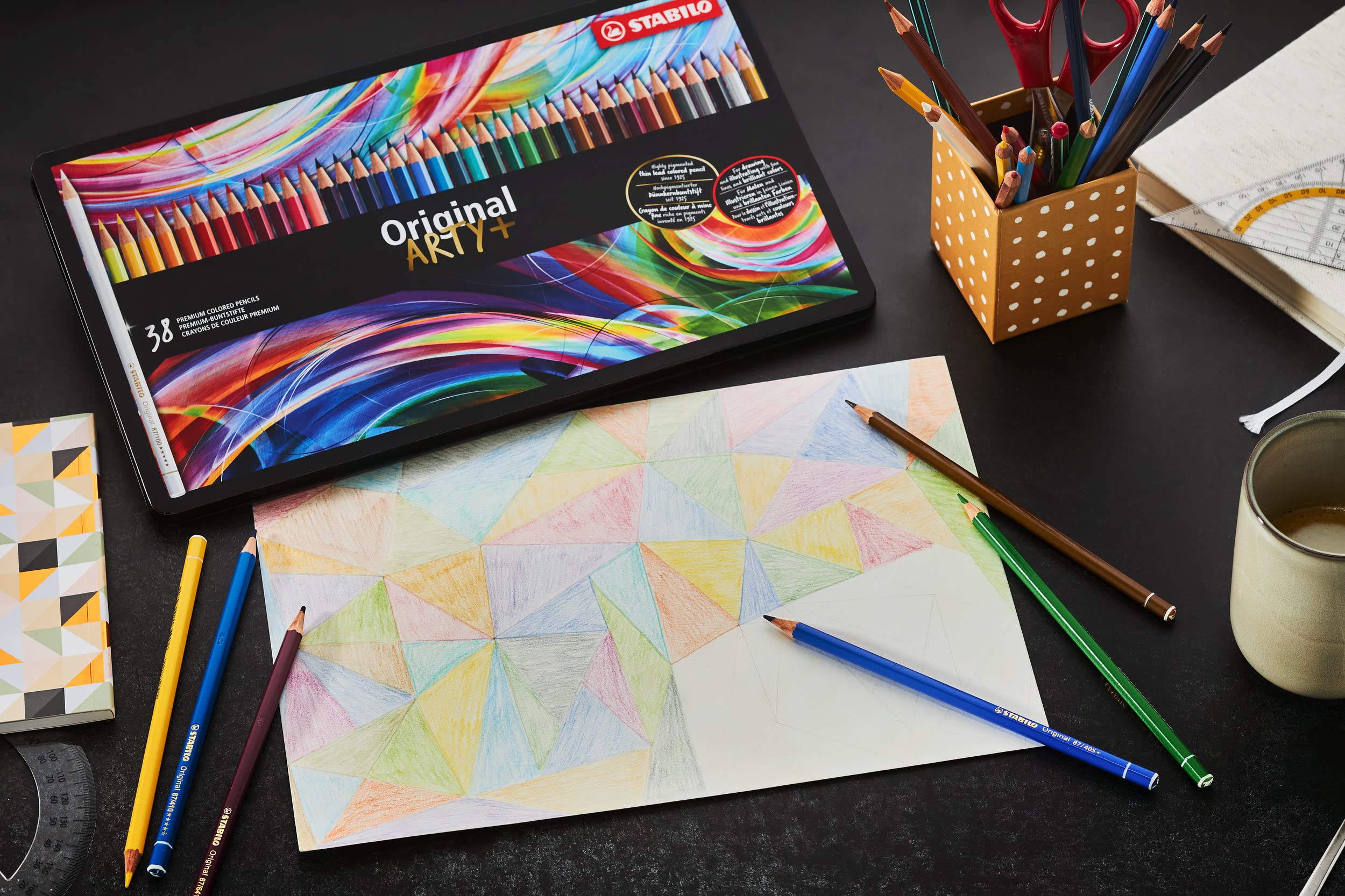 STABILO Premium Colored Pencils Set of 12 - Vibrant Violet Deep Shades for Artists & Adult Coloring - Perfect for Sketching, Drawing & Relaxation Therapy