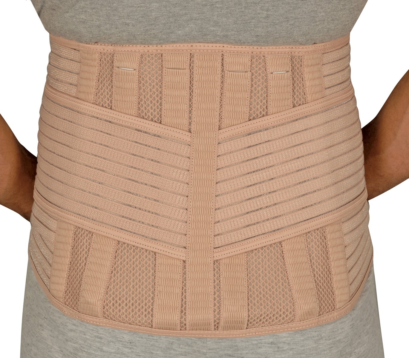 Therall Heat Retaining Back Support Belt - Beige X-Large Size for Lower Back Pain Relief - Perfect for Work, Sports & Daily Comfort