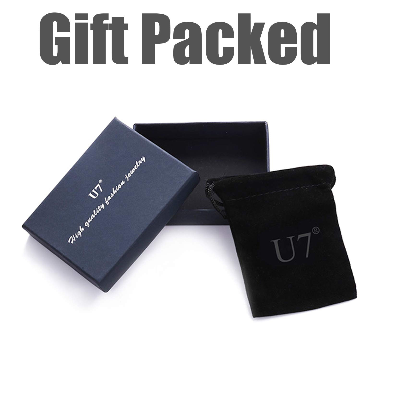 U7 Matching Couple Necklaces for Women & Men - Stainless Steel Puzzle Piece Pendant Jewelry with 18K Gold Plated & Black Options - Romantic Gift for Couples, Best Friends & Anniversaries - Perfect for Valentine's Day, Weddings & Relationship Milestones
