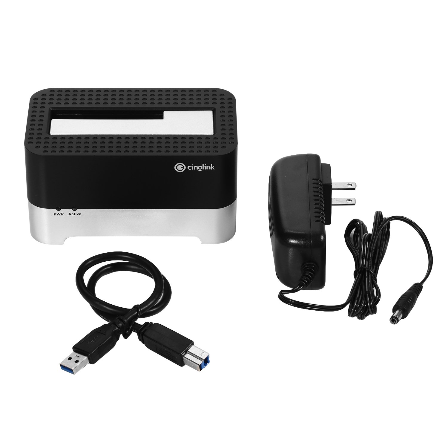 Cinolink USB 3.0 to SATA 2.5/3.5 Inch HDD SSD External Hard Drive Docking Station with 4ft USB 3.0 Cable - Supports up to 12TB, Compatible with Windows PC, Mac, Linux, Android TV, PS4, Xbox One - Perfect for Data Transfer, Backup & Gaming Storage Expansion
