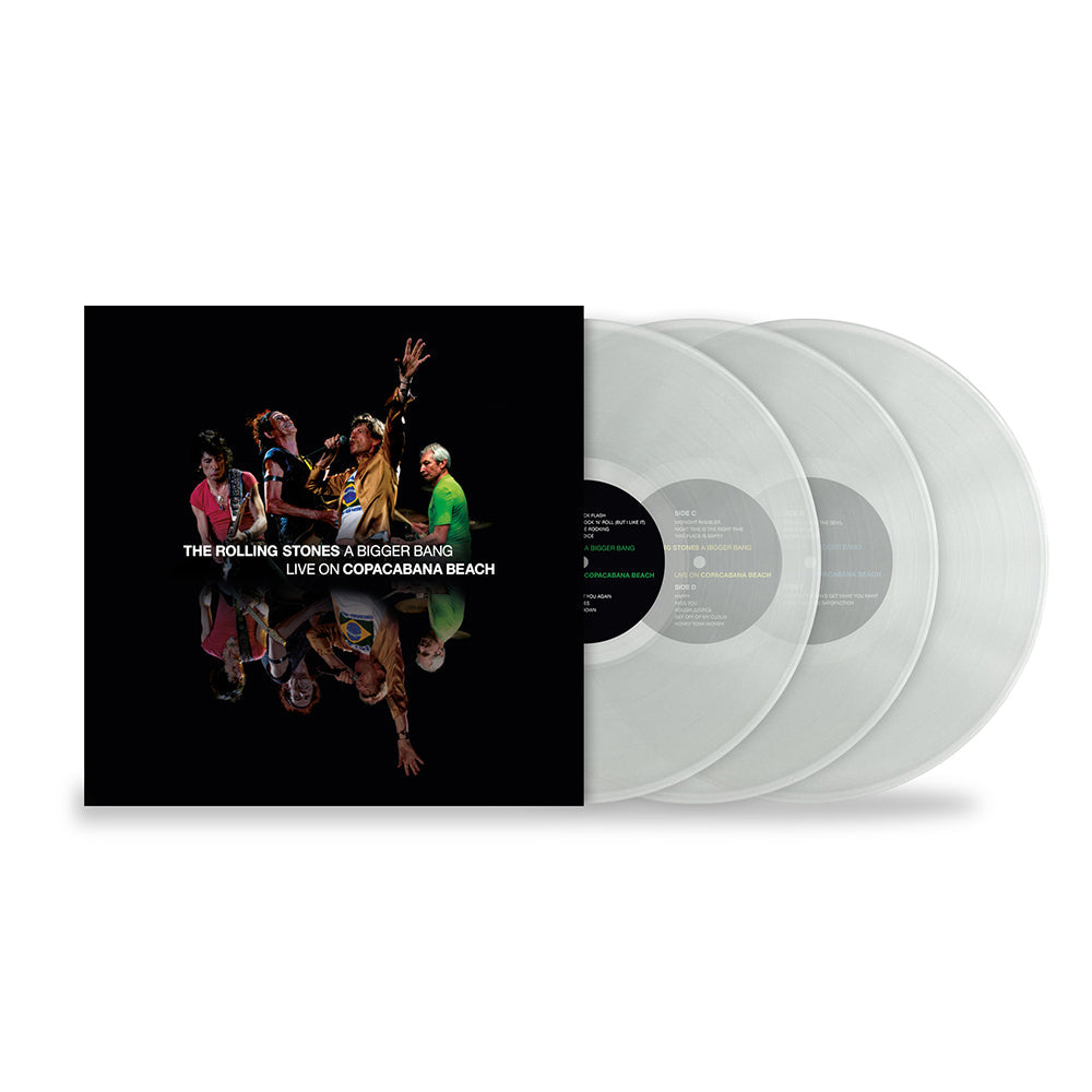 **The Rolling Stones - A Bigger Bang: Live On Copacabana Beach (Clear 3 LP Vinyl) – Limited Edition Live Concert Album for Music Collectors & Rock Fans**    *Perfect for vinyl enthusiasts, music collectors, and Rolling Stones fans looking for rare live recordings to enhance their music library or home entertainment setup.*