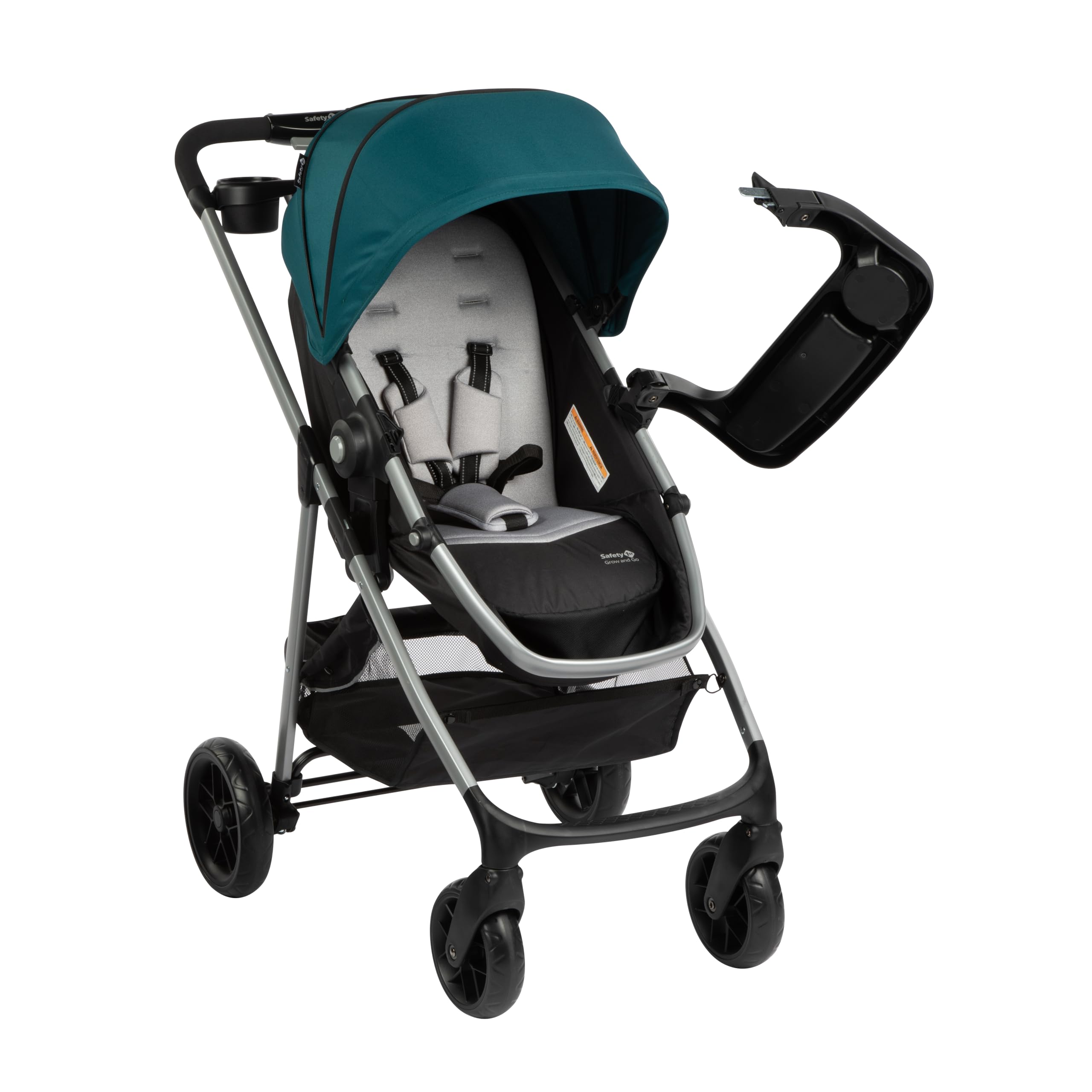 Safety 1st Grow and Go Flex 8-in-1 Convertible Car Seat & Stroller Combo for Infants 4-30 lbs | Lightweight Travel System with Adjustable Canopy & Cup Holder | Perfect for Daily Walks, Shopping & Family Outings - Forest Tide