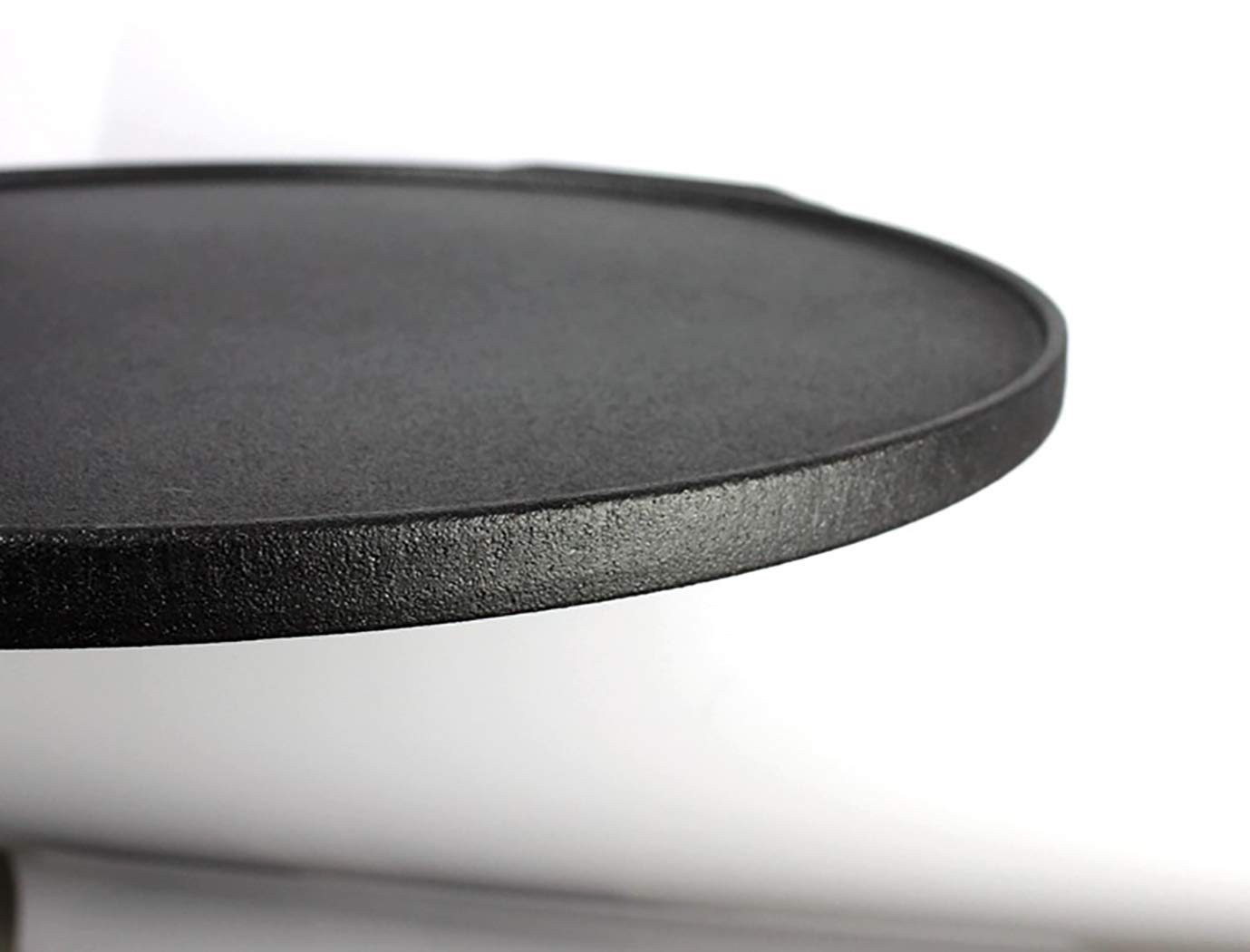Cast Iron Double-Sided Grill and Griddle Pan - Reversible 41cm Baking Pan with Easy-Grip Handles - Perfect for Indoor/Outdoor Cooking, Camping & BBQ