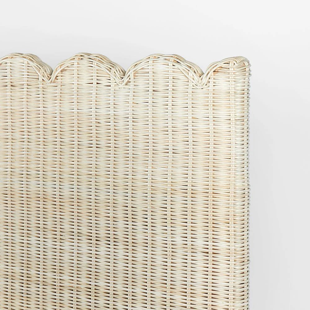 Natural Rattan Queen Bed Headboard - Handwoven Wicker Upholstered Headboard for Bedroom Decor, Boho Chic Style, Perfect for Master Bedroom, Guest Room, or Vacation Home