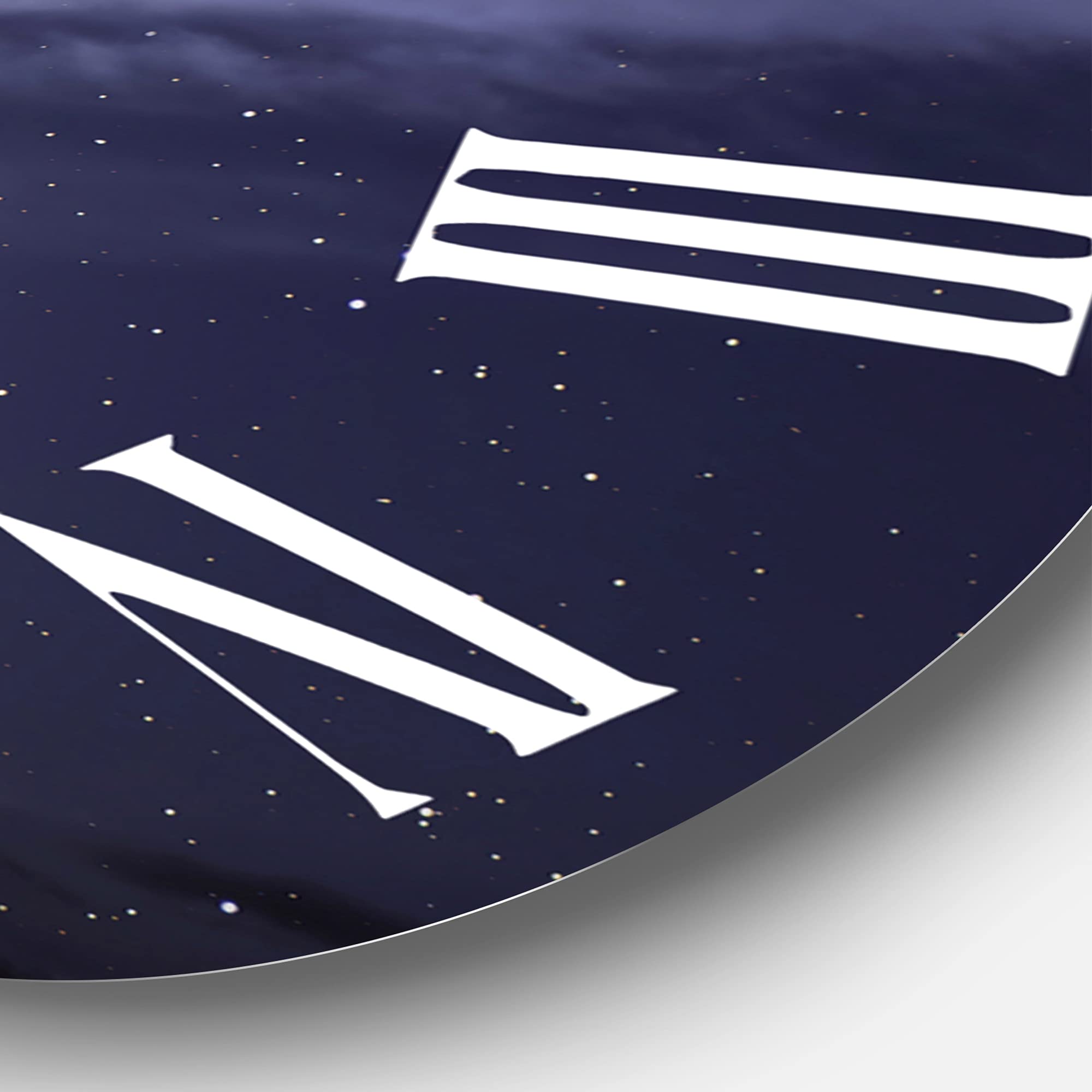 DesignQ Nautical Coastal Wall Clock - 'Full Moon Rising in Cloudy Night' Large Nature-Themed Clock for Kitchen, Living Room & Office Decor | Perfect for Beach House, Coastal & Home Interior Design