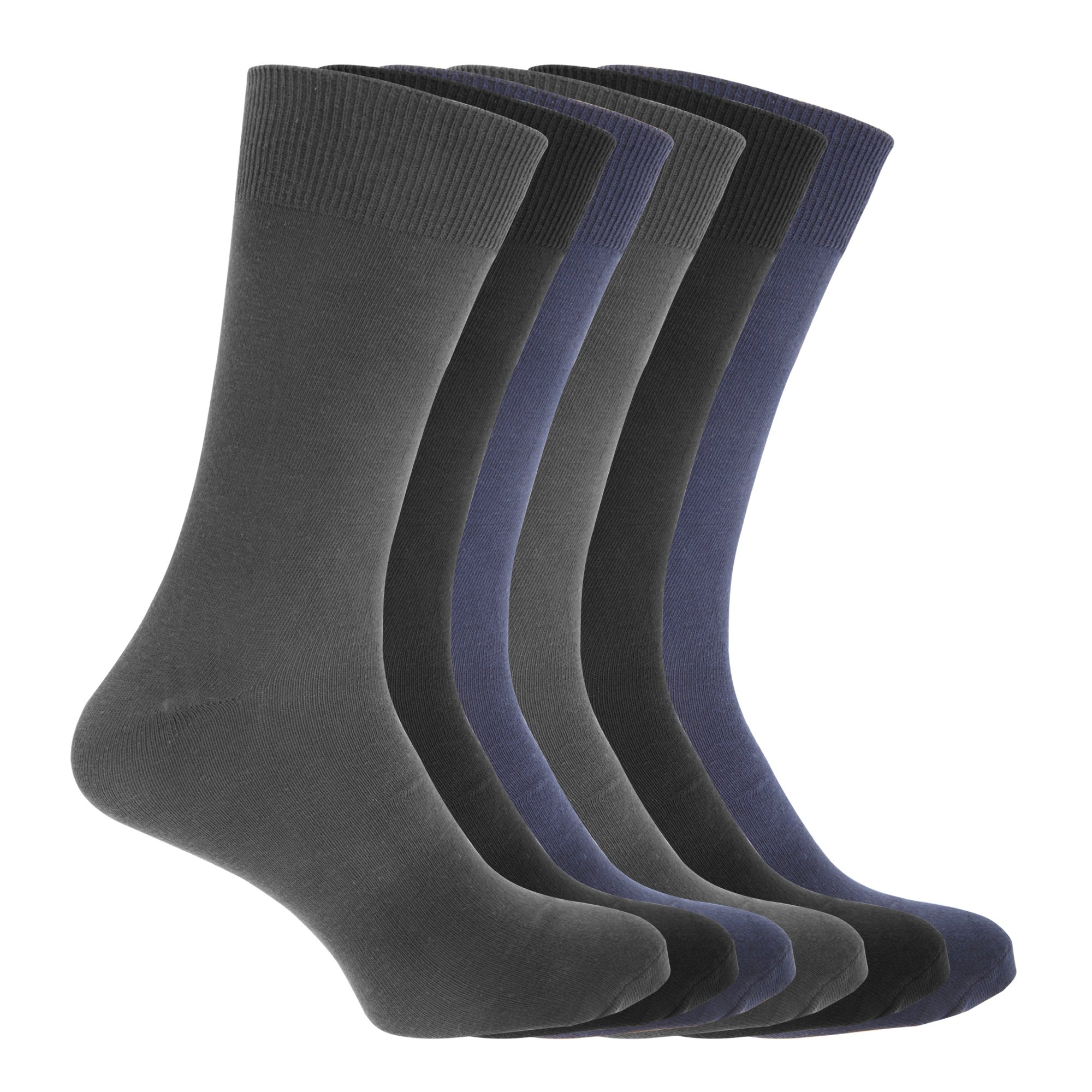 FLOSO® Men's Cotton Blend Lycra Socks - 6 Pairs Pack - Breathable & Stretchable Comfort Socks for Casual, Sports & Everyday Wear