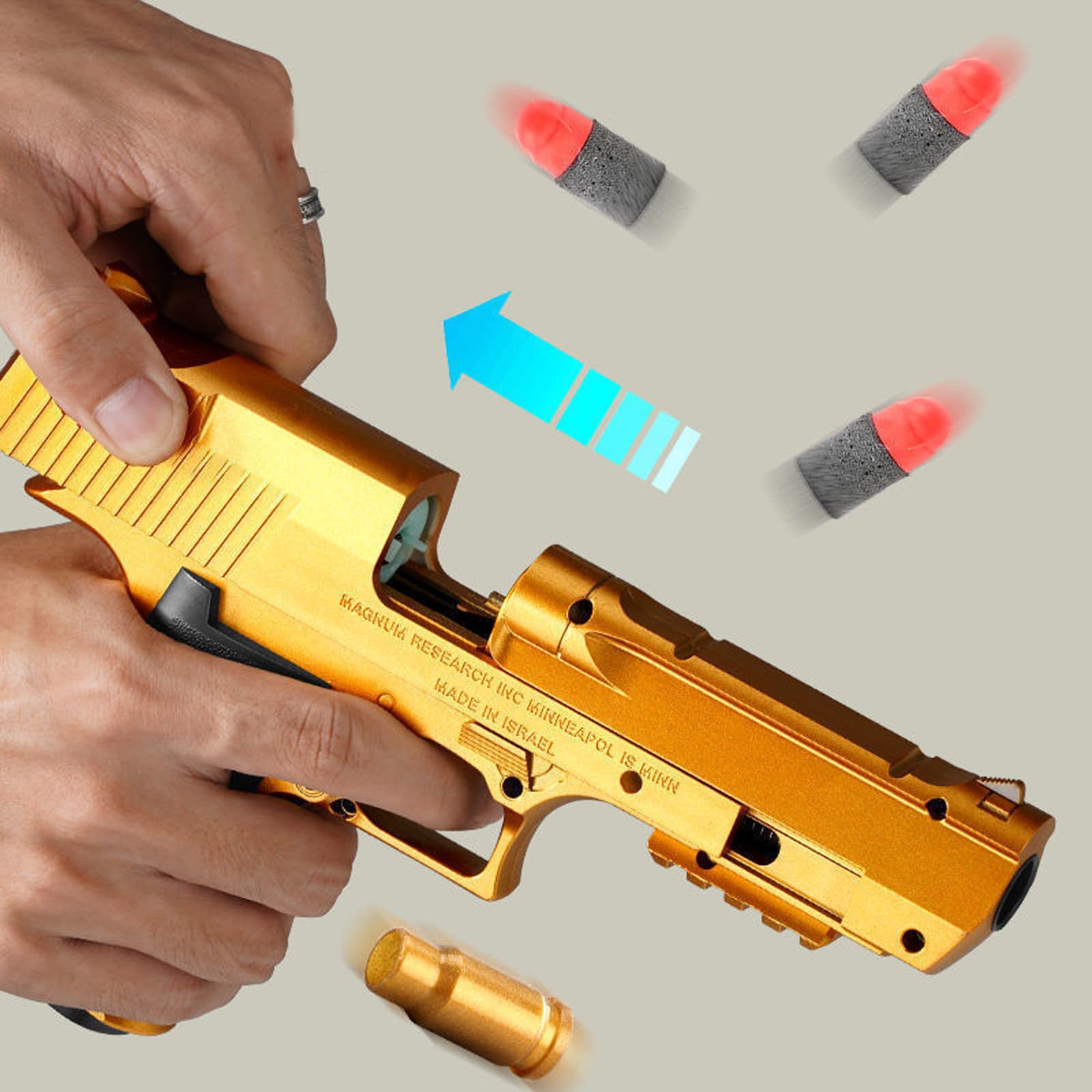 Soft Foam Ball Blaster Toy Gun with Ejectable Charger - Safe EVA Foam Dart Blaster for Kids 14+ | Outdoor Play, Nerf Battles, Birthday Gifts & Party Favors
