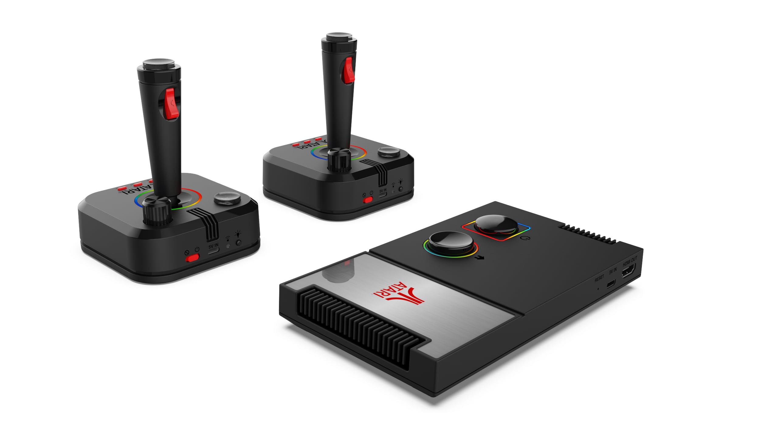 My Arcade Atari Game Station Pro: 200+ Classic Video Games Console with Wireless Joysticks, RGB LED Lights - Play Asteroids, Centipede & More | Perfect for Retro Gaming, Family Entertainment & Game Room Decor