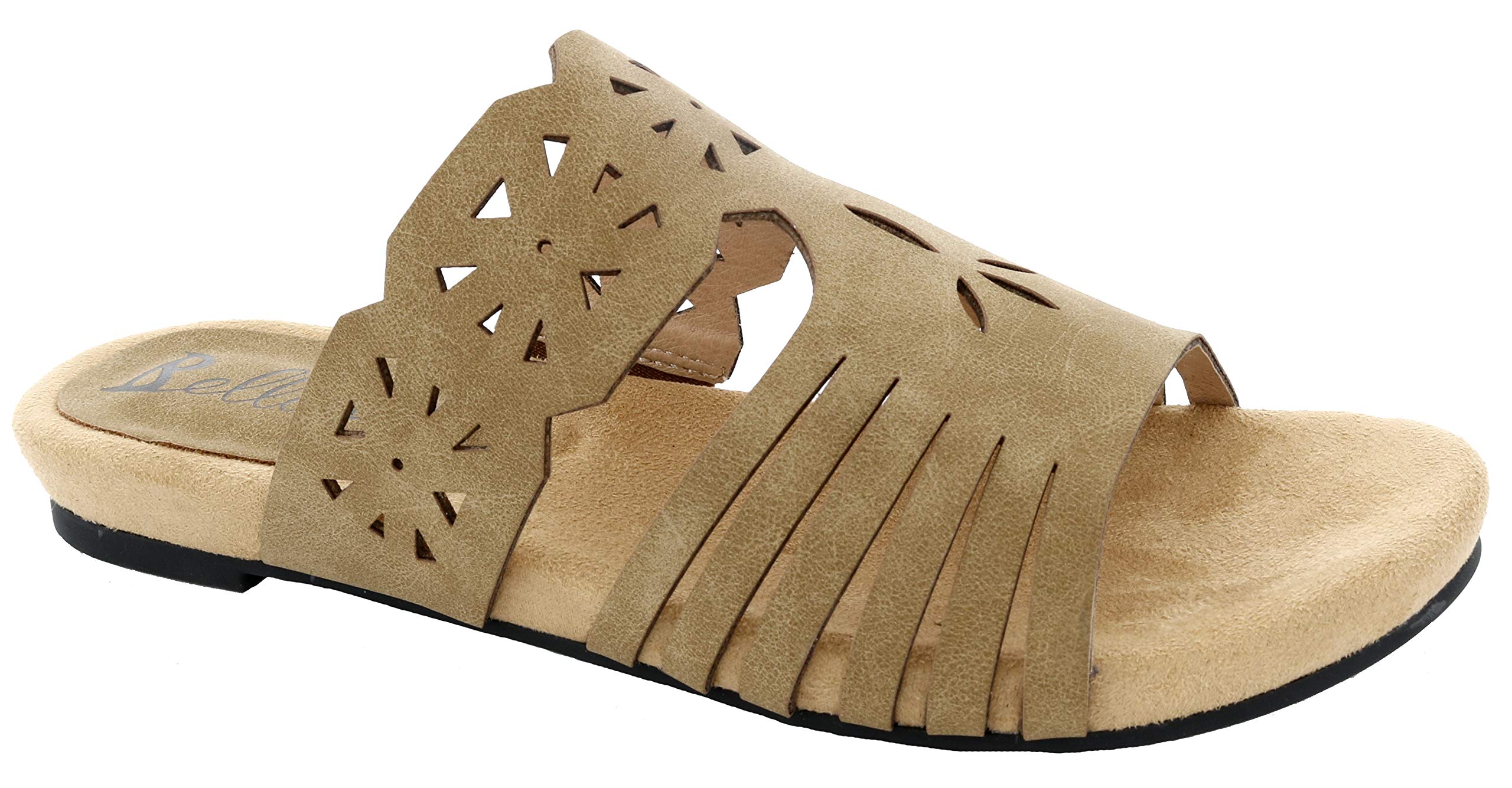 Bellini Women's Comfortable Faux Nubuck Wedge Sandals - Stylish Casual Summer Shoes for Beach, Walking & Outdoor Activities