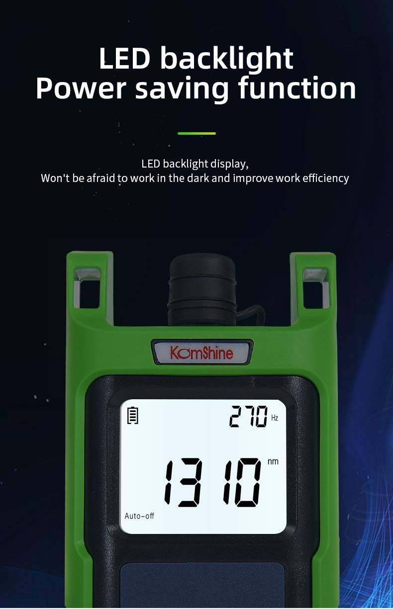 KOMSHINE KLS-35 Multimode Fiber Optic Light Source Tester - 850/1300nm Wavelength for FTTH Network Testing | Perfect for Telecom Engineers & Data Center Installations