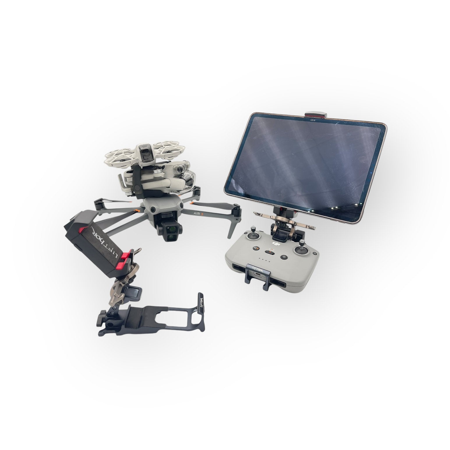 LifThor Brage Tablet & Tripod Mount for DJI RC N Series - Universal Holder for DJI Drones, Perfect for Aerial Photography & Video Shooting - Ideal for Travel, Vlogging, and Outdoor Adventures