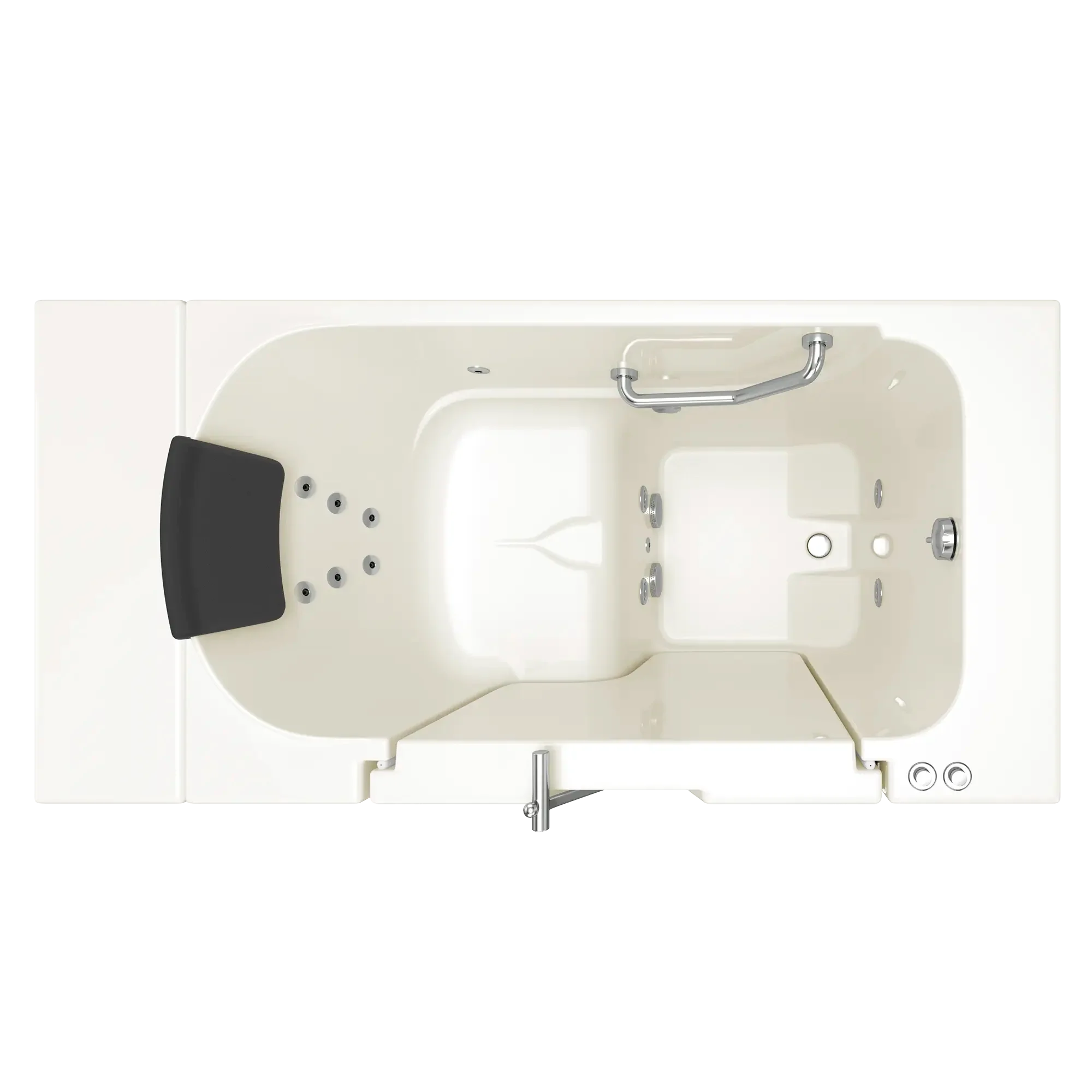 Premium 30 x 52 Inch Gelcoat Walk-In Bathtub with Whirlpool System - Right Hand Drain - Ideal for Elderly & Mobility Support, Spa Relaxation at Home