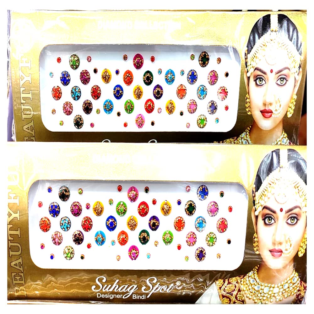 Glamyou Crystal Stone Bindi for Women & Girls - Stylish Indian Forehead Jewelry for Weddings, Parties & Festivals | Premium Adhesive Bindis for Fashion & Cultural Events