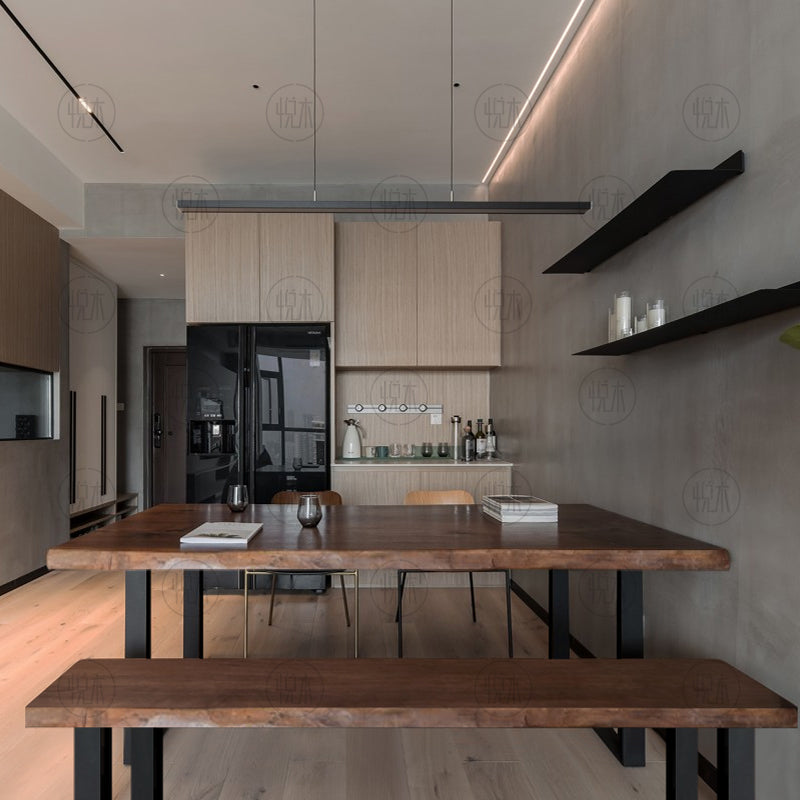Nordic Solid Wood Dining Table - Scandinavian Modern Design for Home & Restaurant Use