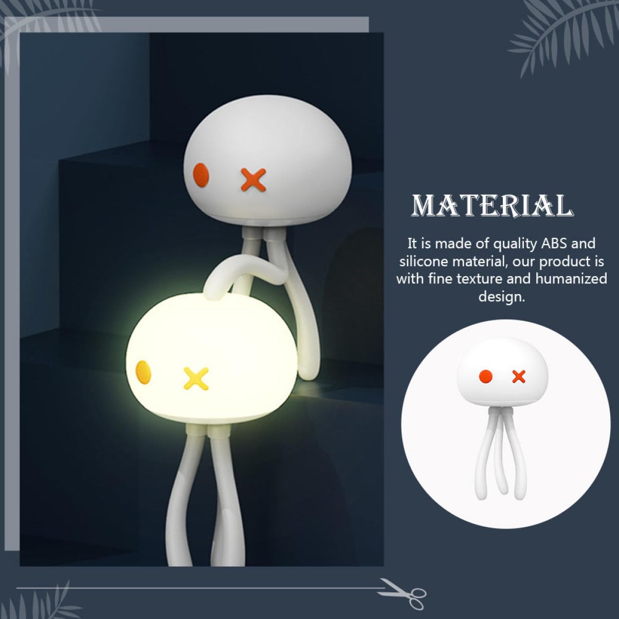 Artibetter Jellyfish Night Light - Adjustable LED Bedside Lamp for Nursery, Baby Feeding & Home Decor | Soft Glow for Bedrooms, Kids Room & Relaxation