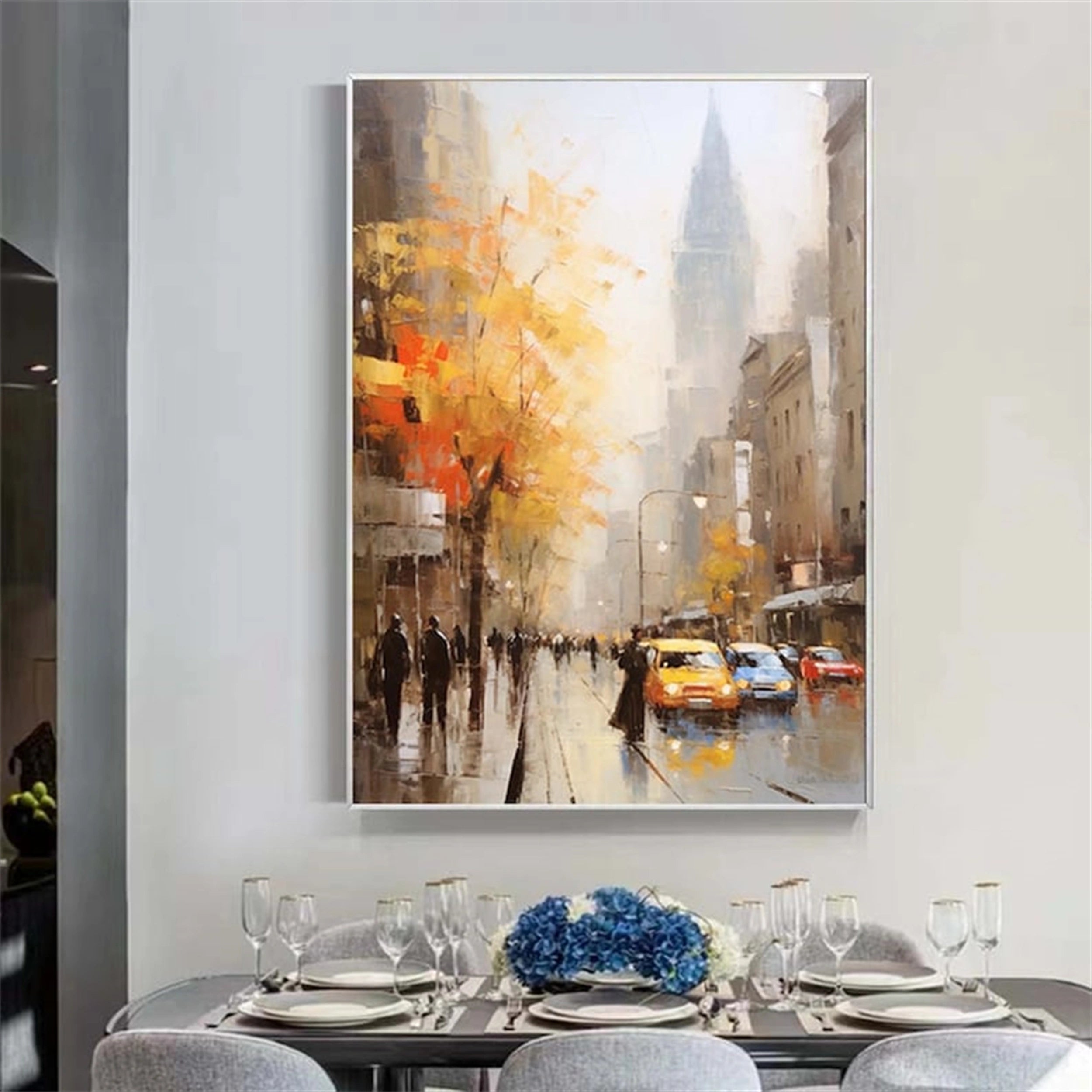 Urban Landscape Painting #UL 028 - Modern Wall Art for Living Room, Office & Bedroom Decor