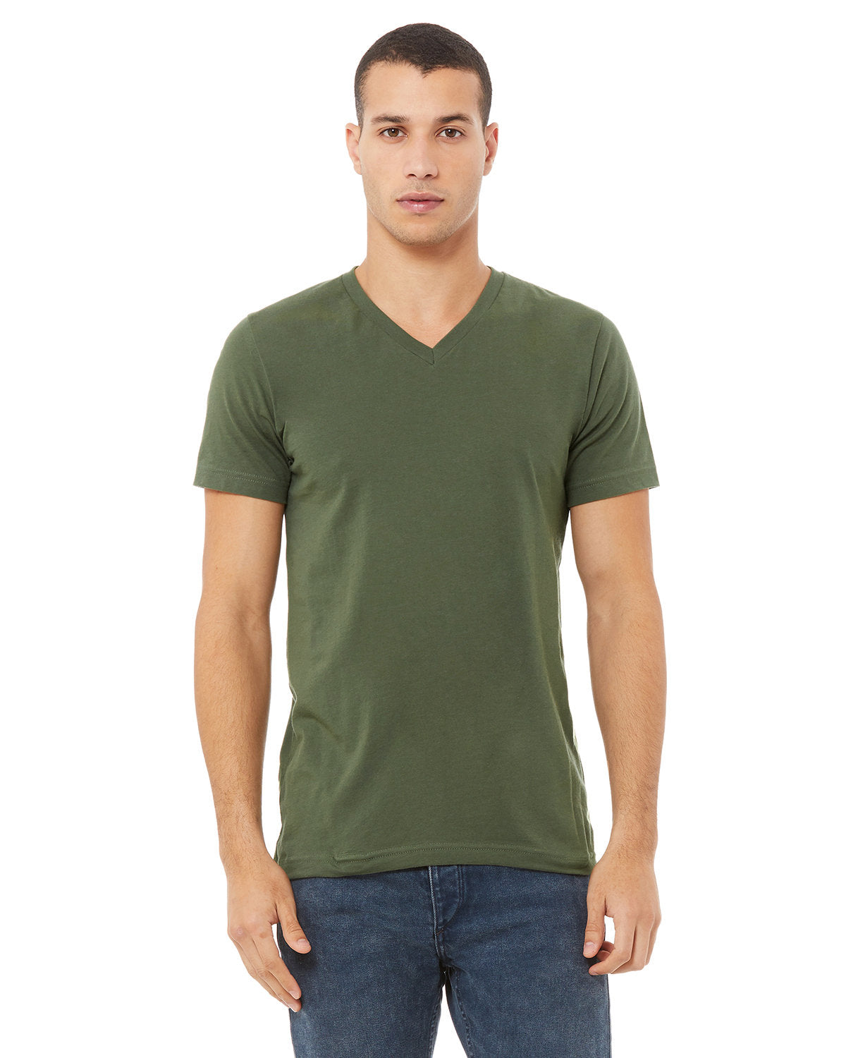 Bella + Canvas 3005 Unisex Jersey Short Sleeve V-Neck T-Shirt - Soft Cotton Tee for Men & Women - Perfect for Casual Wear, Screen Printing & Everyday Outfits