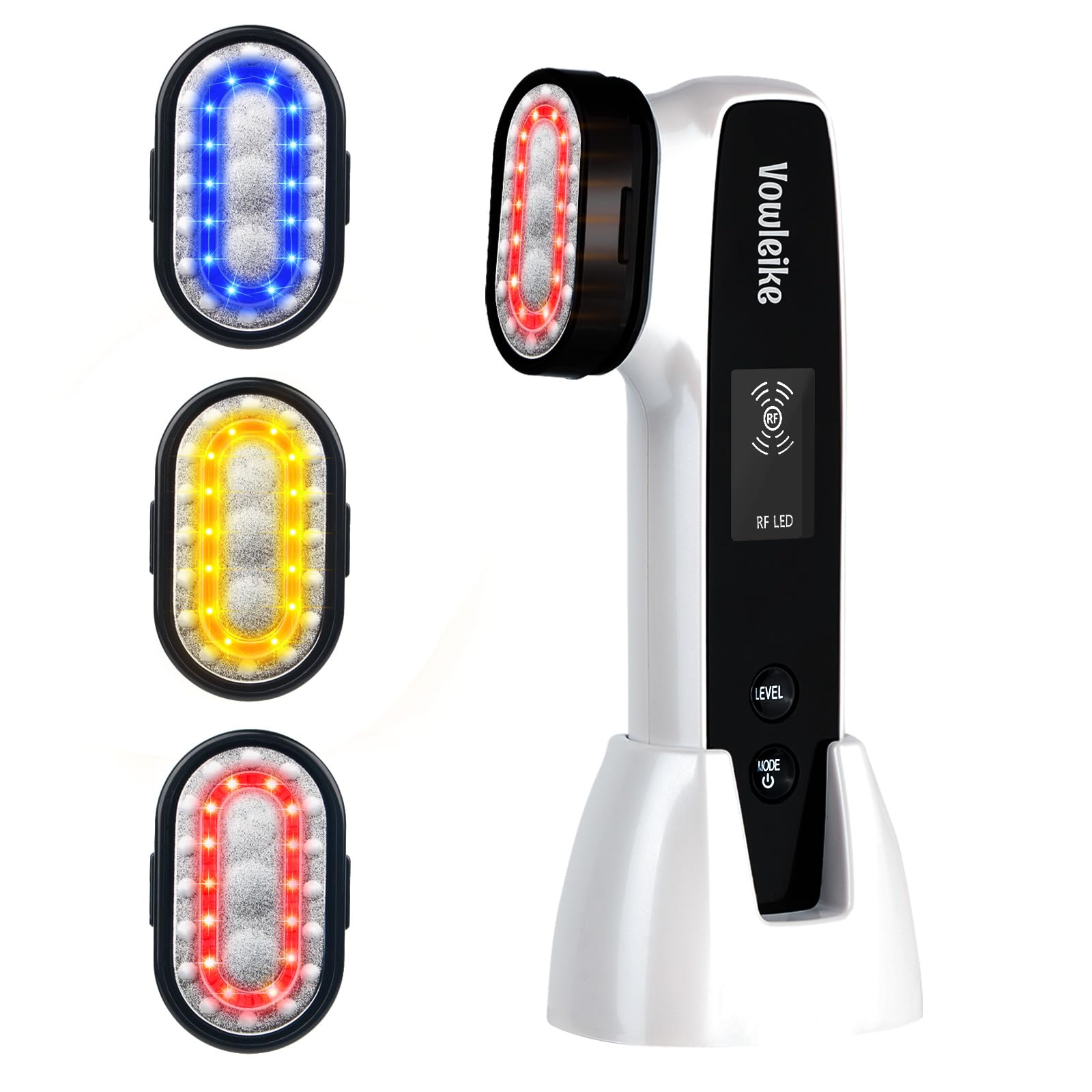 Vowleike Microcurrent Facial Massager - 6-in-1 Rechargeable Face & Body Sculpting Device with Stand | Anti-Aging, Wrinkle Reduction & Skin Tightening Tool for Women | Perfect for Home Spa, Travel & Daily Skincare Routine (Ivory White)