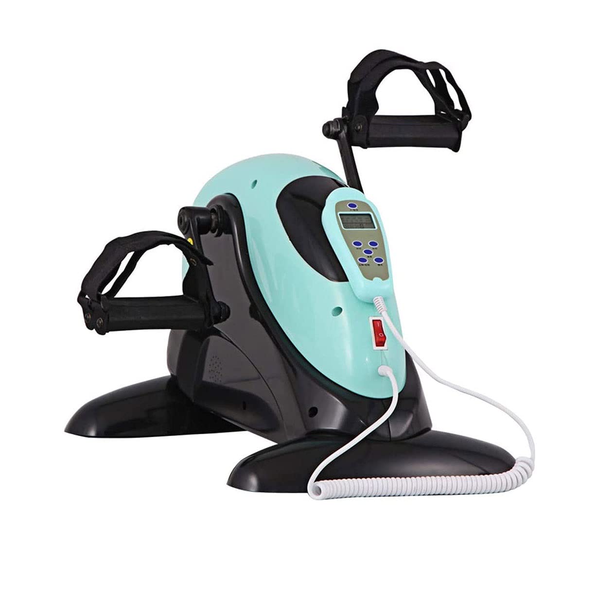 Mini Exercise Bike for Arms & Legs - Under Desk Pedal Exerciser for Home & Office Workout - Portable Fitness Equipment for Small Spaces - Perfect for Working from Home, Watching TV or Rehab Therapy (Blue)