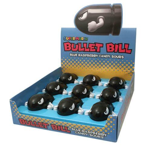 Super Mario Bullet Bill Blue Raspberry Sour Candy - Fun Nintendo-Themed Party Treats for Gaming Fans & Birthday Celebrations
