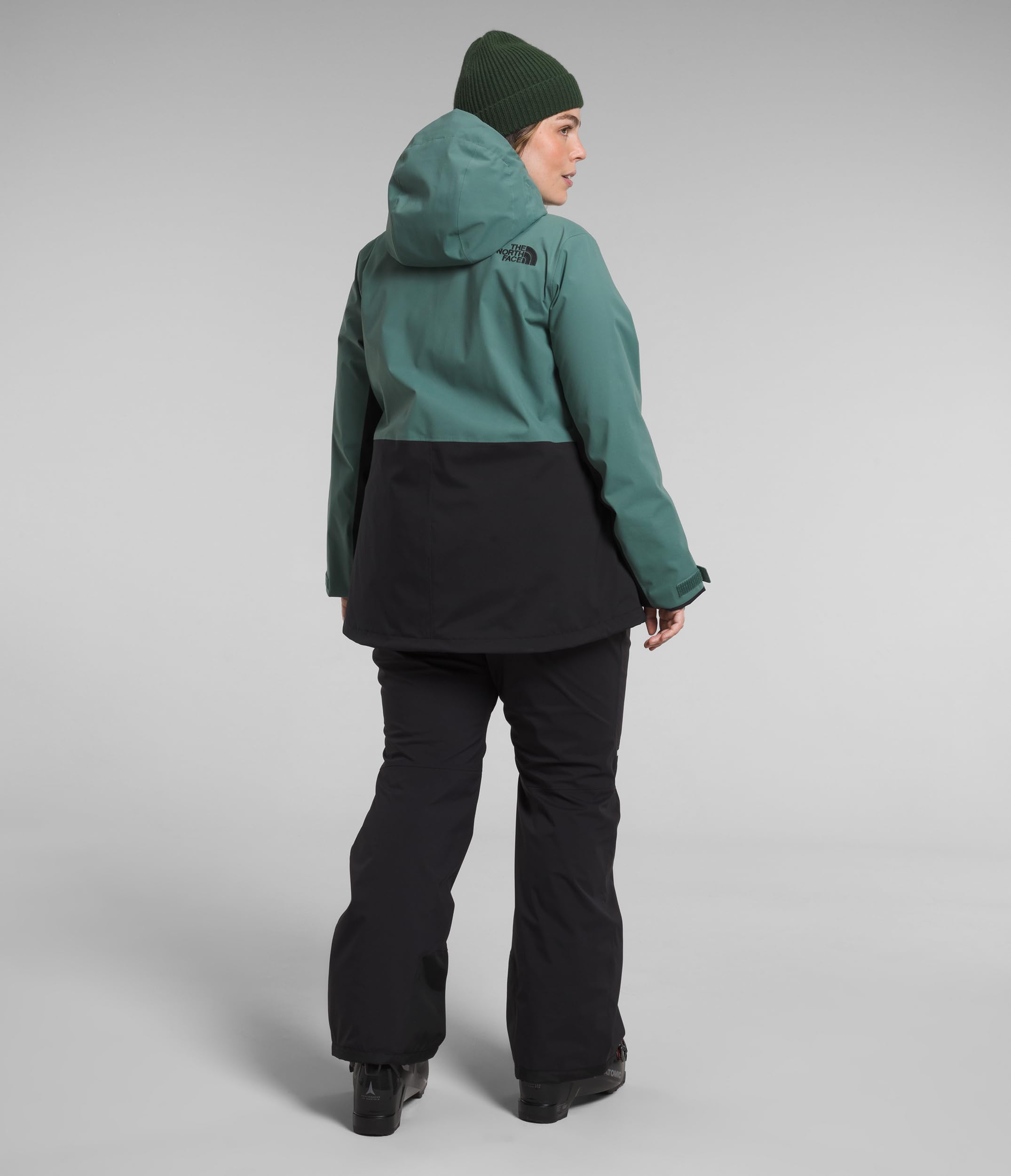 The North Face Women's Freedom Stretch Jacket - Waterproof Hiking Jacket for Outdoor Adventures (Standard & Plus Size, Dark Sage/TNF Black, Large) - Perfect for Camping, Trekking & Winter Sports