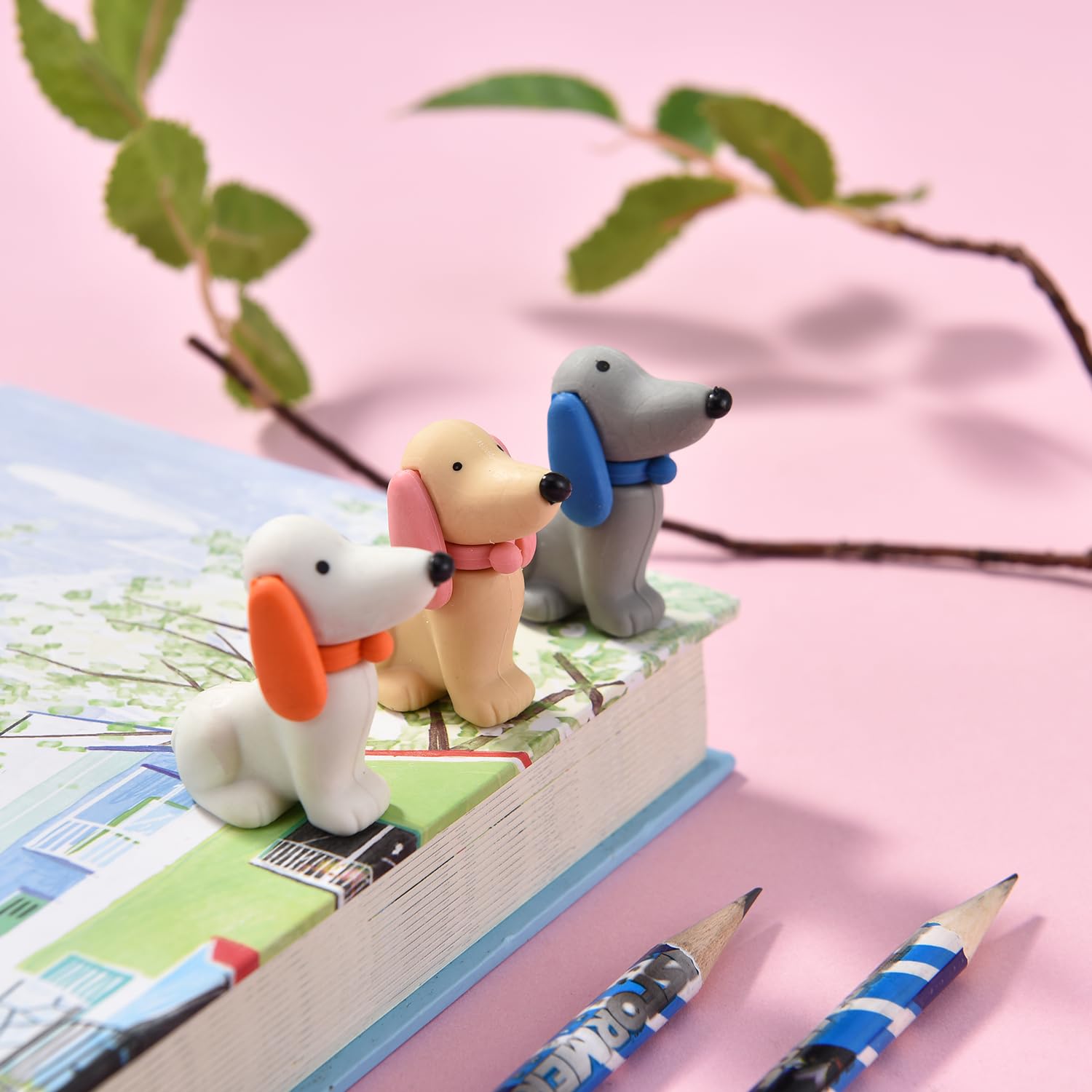12 Pack 3D Animal Erasers for Kids - Fun Take Apart School Supplies for Party Favors & Gifts