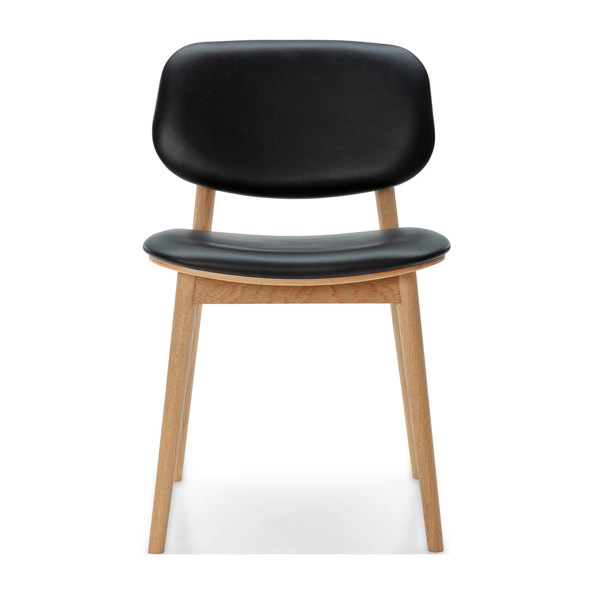 Premium Oak Leather Dining Chair - Lando Modern Upholstered Seat for Kitchen, Dining Room & Office - Comfortable & Stylish Home Furniture