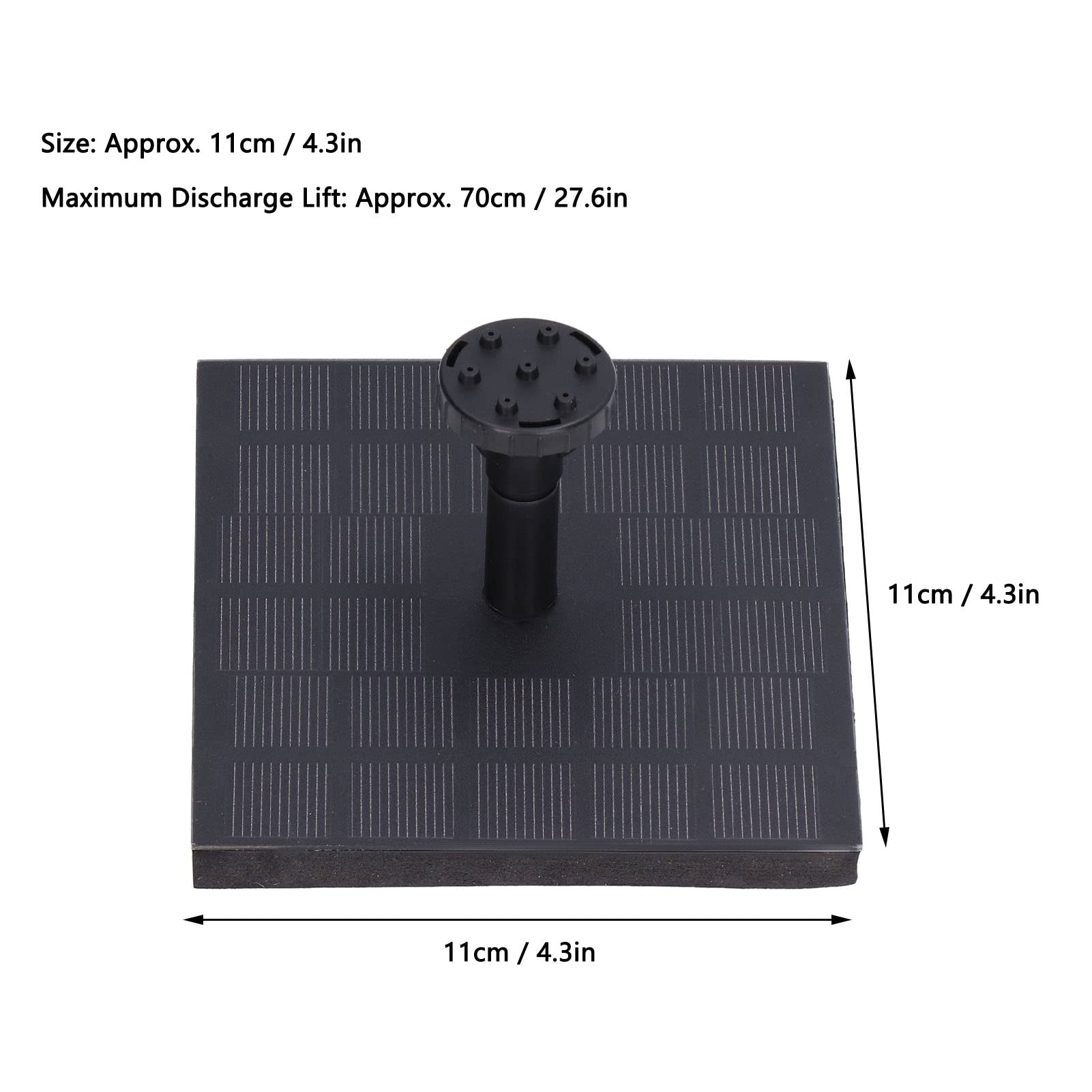 Upgraded 1.4W Solar Fountain Pump for Bird Baths with 8 Nozzles - Submersible Outdoor Water Pump for Ponds, Pools, Gardens & Fish Tanks - Floating Solar Powered Water Feature for Backyard Decor & Wildlife Attraction