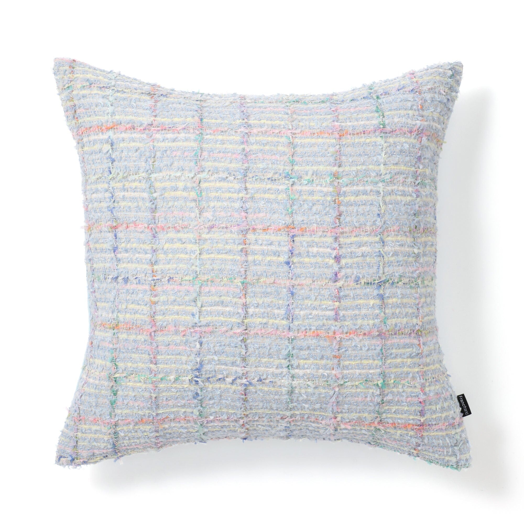 Premium Tweed Cushion Cover 18x18 Inches - Soft Blue Home Decor for Sofa, Bed & Living Room - Stylish Throw Pillow Case for Modern Interior Design