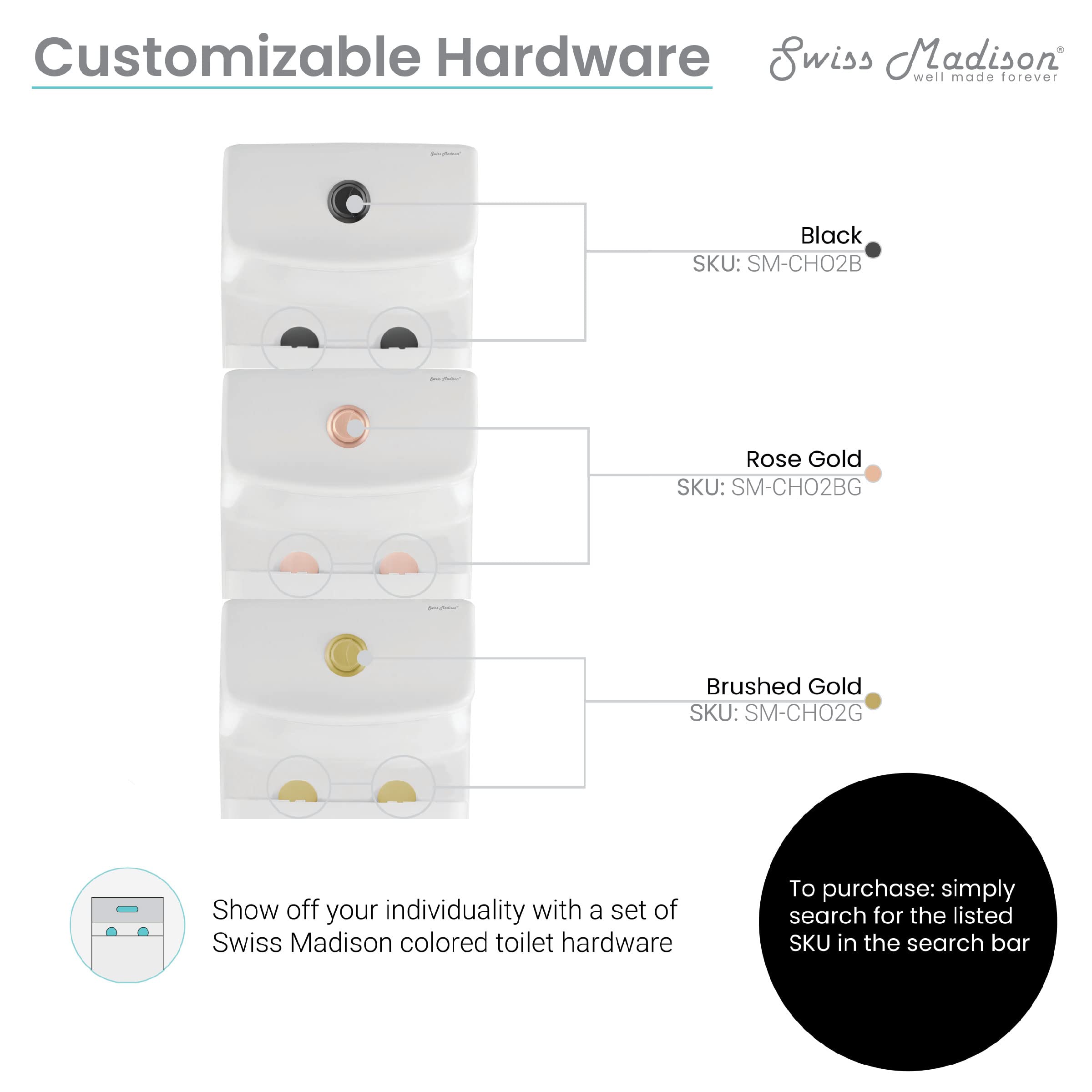 Swiss Madison Well Made Forever SM-1T127 Ivy One Piece Toilet - 10 Inch Rough-In, White Ceramic - Perfect for Modern Bathrooms & Small Spaces
