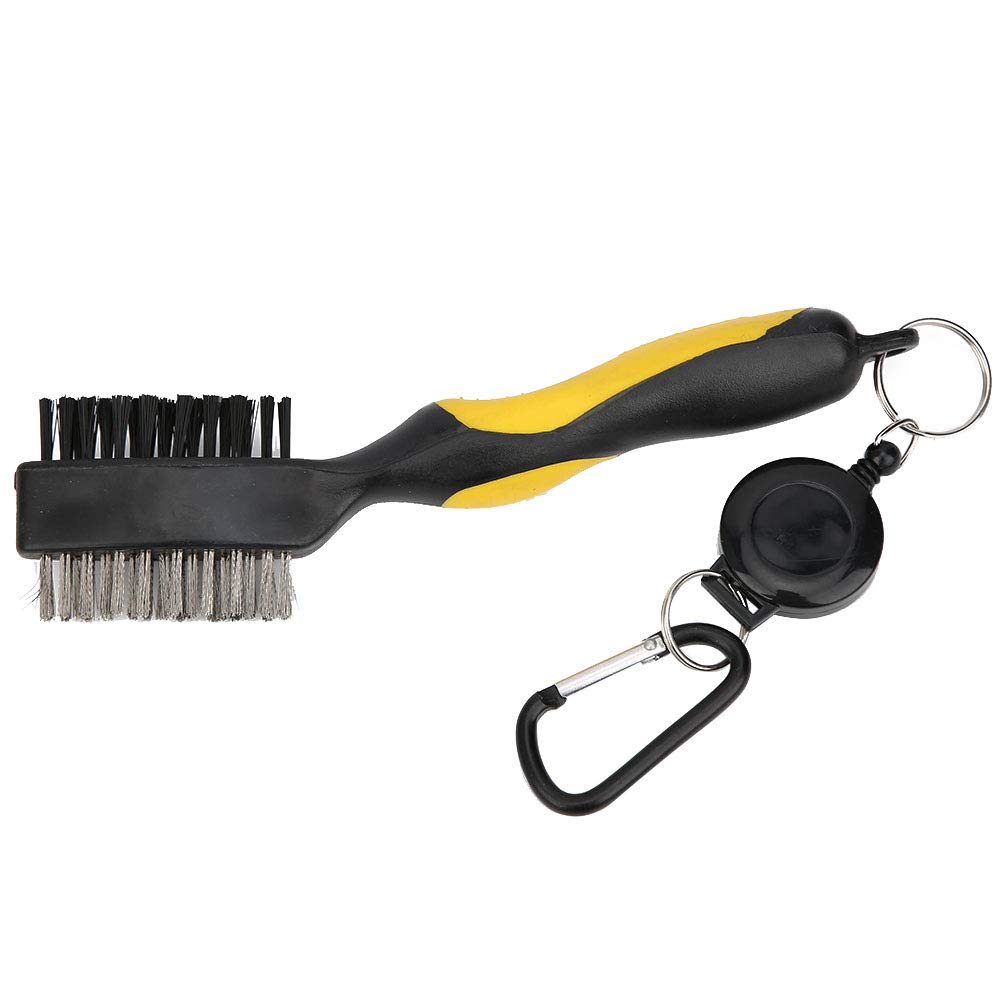 VGEBY Dual-Sided Foldable Cleaning Brush with Nylon & Steel Wire - Multi-Purpose Scrubber for Kitchen, Bathroom, Tiles, Grout, and Outdoor Use