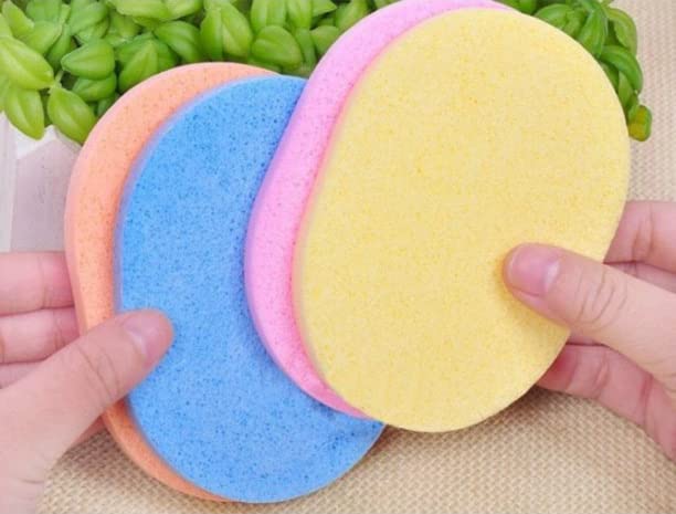 Professional Facial Cleansing Sponge Set with Headband & Makeup Brush - Gentle Exfoliating Cosmetic Puff for Daily Skincare & Makeup Removal - Perfect for Spa, Travel & Home Beauty Routine (Includes Plastic Brush, Puff & Headband)