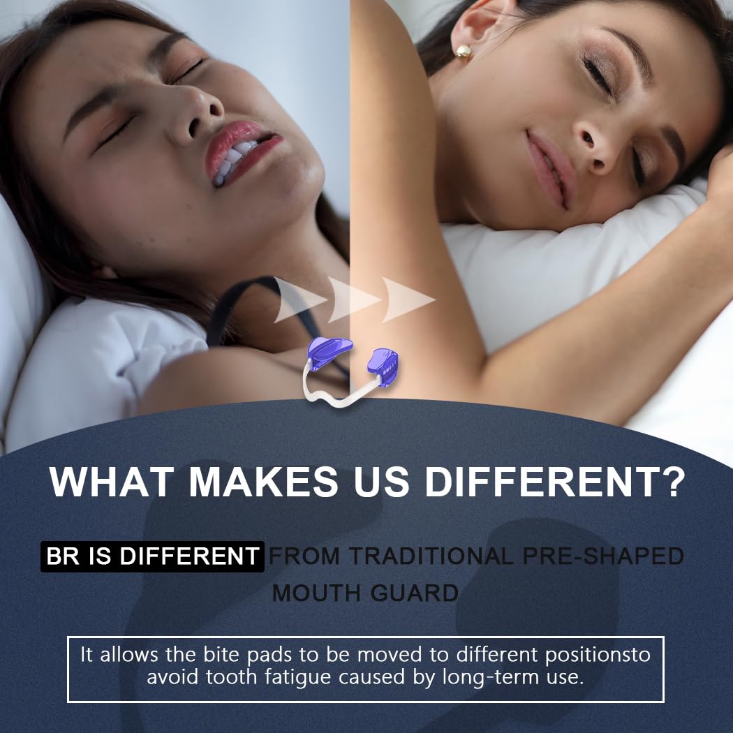 KOHEEL Adjustable Teeth Grinding Mouth Guard for Bruxism - No Boil Night Guard for Teeth Clenching & TMJ Relief (2 Pack) - Perfect for Sleeping, Sports & Stress Relief