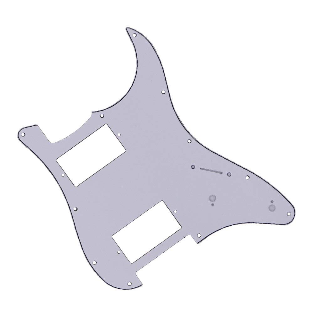 11-Hole White Guitar Pickguard Scratch Plate for ST/SQ Electric Guitar - 3-Ply Replacement Part for Enhanced Playability & Style