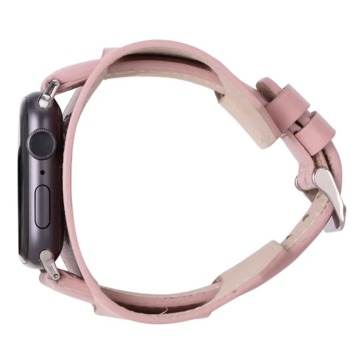 Pink Leather Cuff Strap for Apple Watch - Stylish & Comfortable Wristband for Women, Compatible with All Apple Watch Models - Perfect for Workouts, Office & Everyday Fashion Accessory