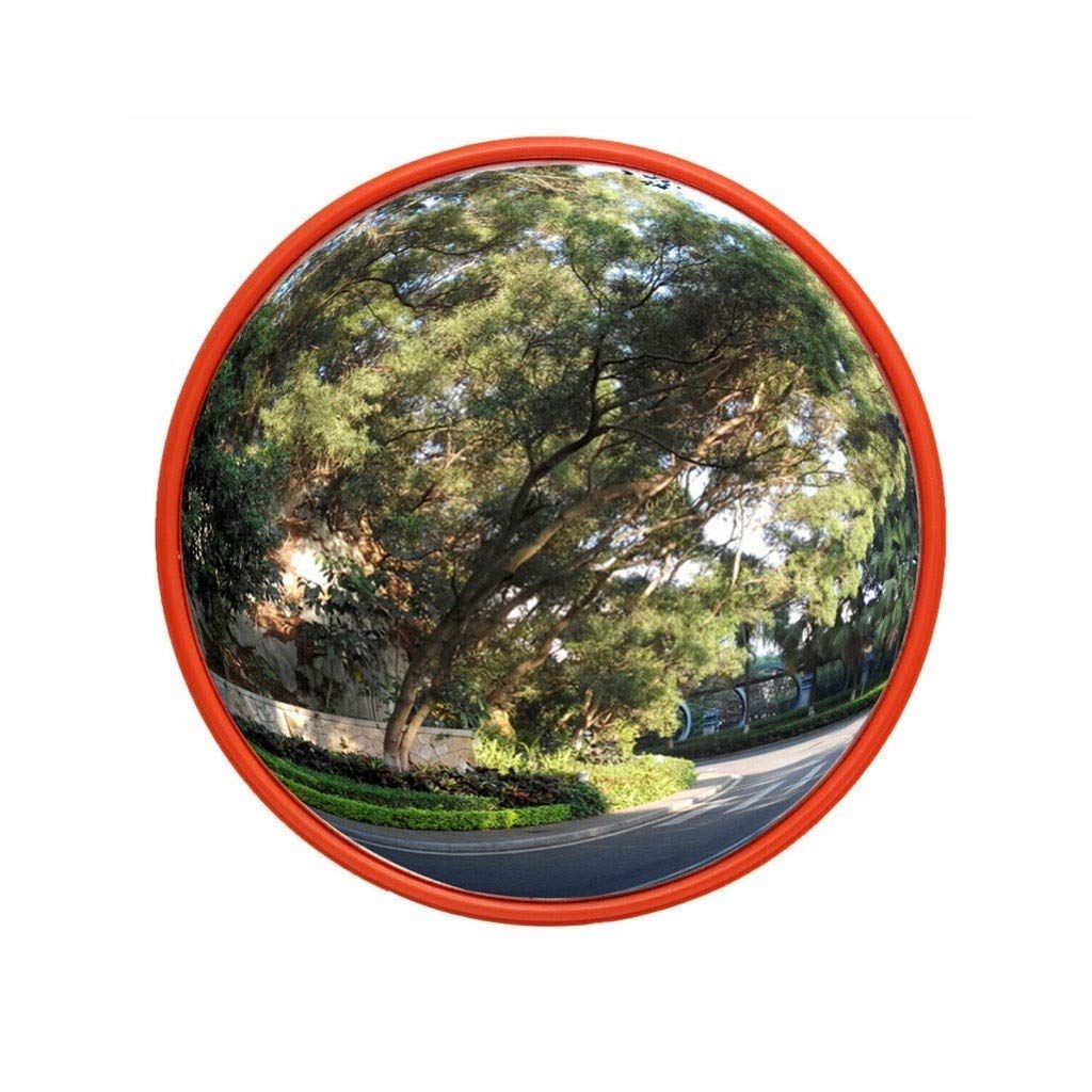 FXLYMR 45cm Wide-Angle Convex Traffic Safety Mirror - Outdoor Driveway Blind Spot Mirror with Durable PC Plastic for Enhanced Road Visibility - Perfect for Parking Lots, Garages, Warehouses and Driveway Safety