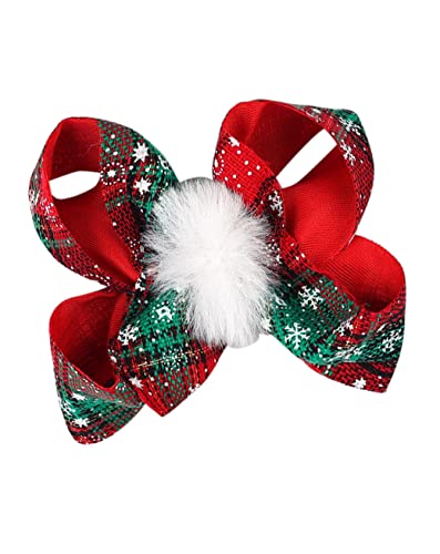 Christmas Plaid Snowflakes Hair Clips for Women & Girls - Festive Barrettes & Hairpins (JHC65-A1) - Perfect for Holiday Parties, School Events & Winter Accessories